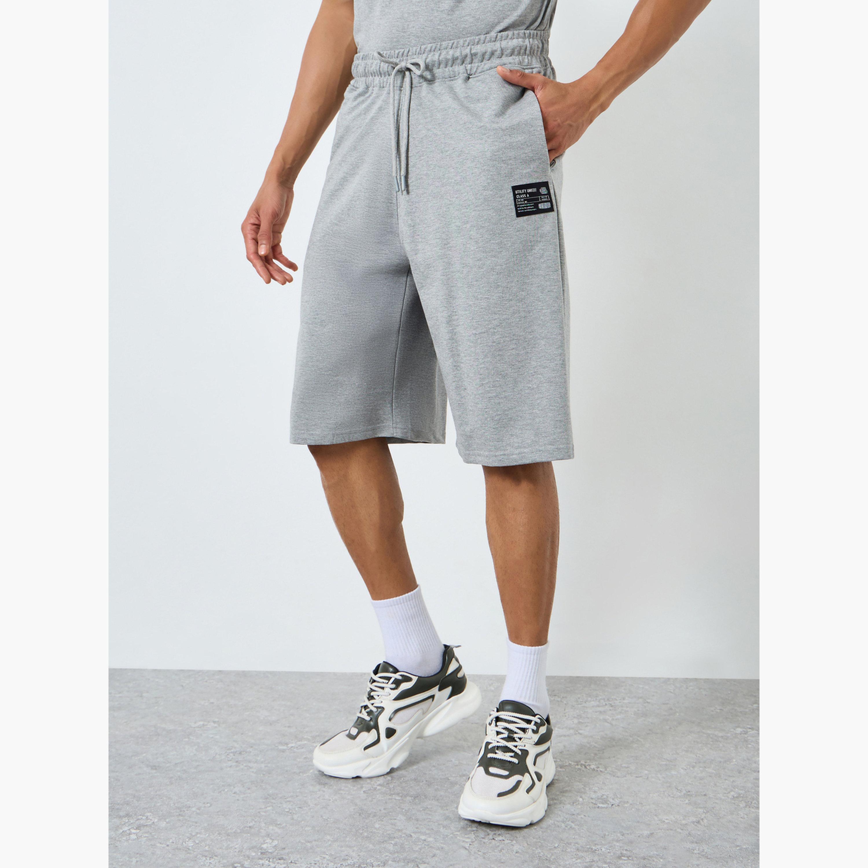 Styli Men Grey Short Sleeve T-Shirt and Shorts Co-Ords-men-clothing-coordsets-image-4