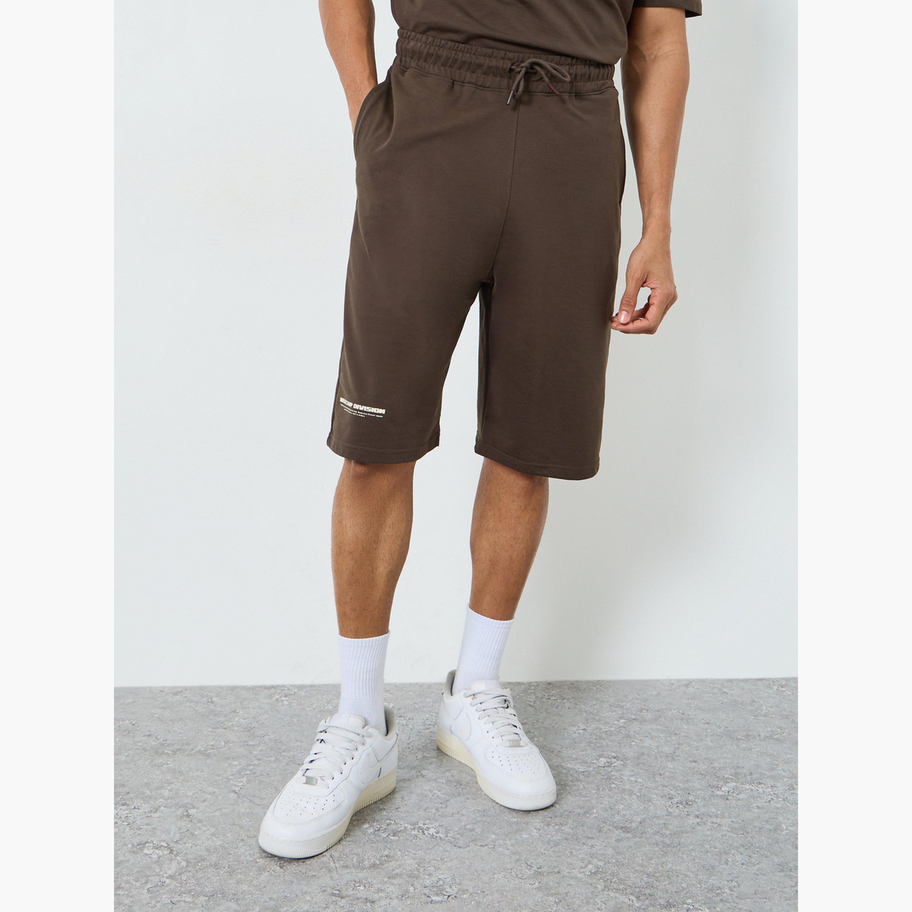 Styli Men Brown Graphic Print T-Shirt and Shorts Co-Ords-men-clothing-coordsets-image-4