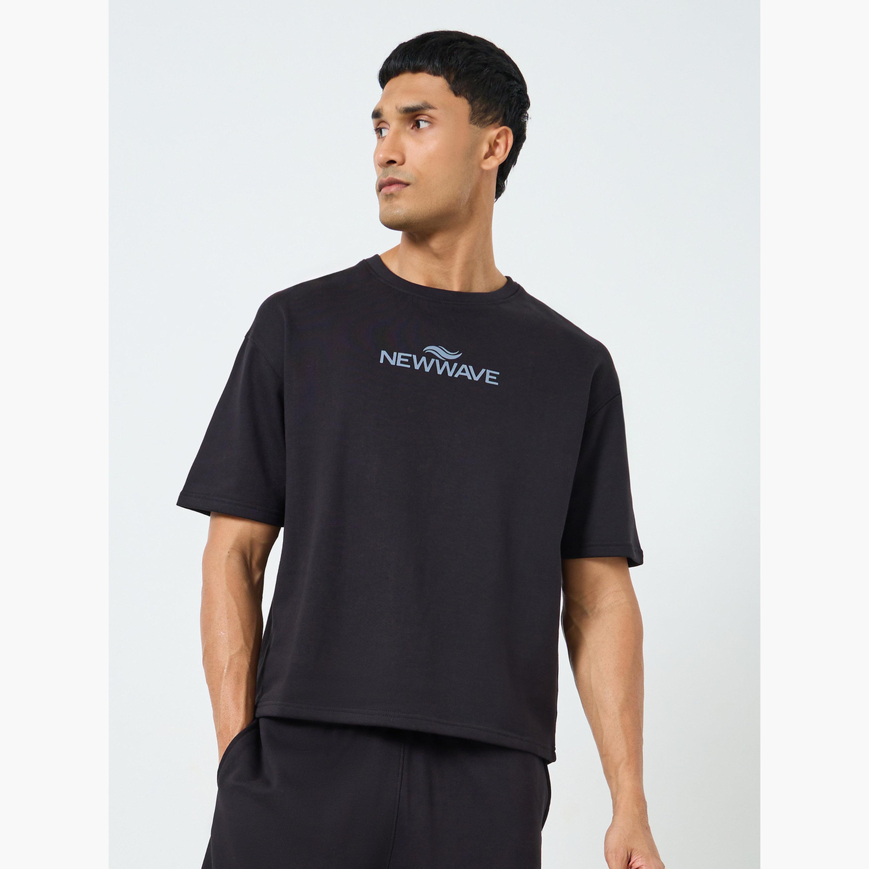 Styli Men Black Graphic Print T-Shirt and Shorts Co-Ords-men-clothing-coordsets-image-2