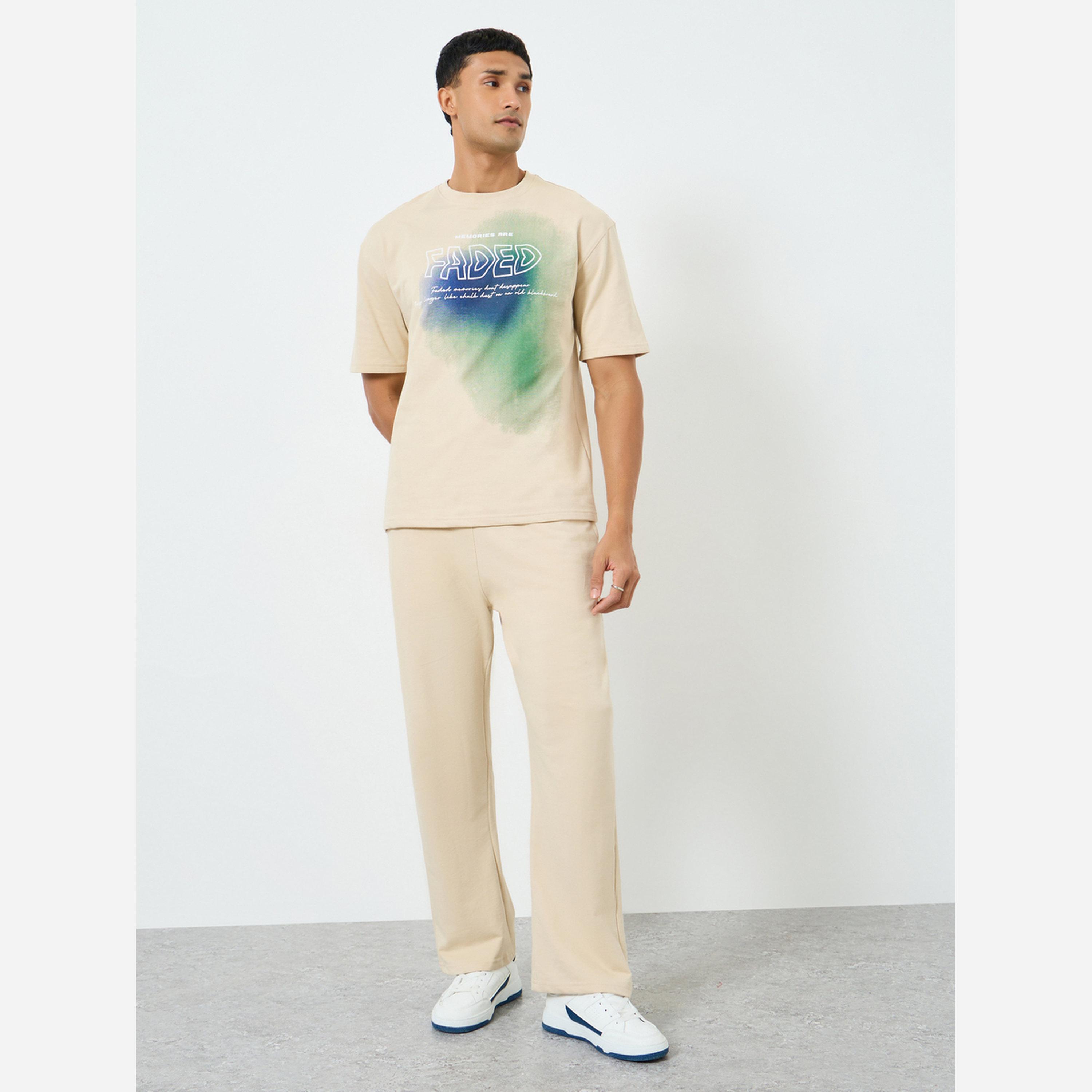 Styli Men Oversized Printed T-Shirt and Joggers Co-Ords-men-clothing-coordsets-image-1