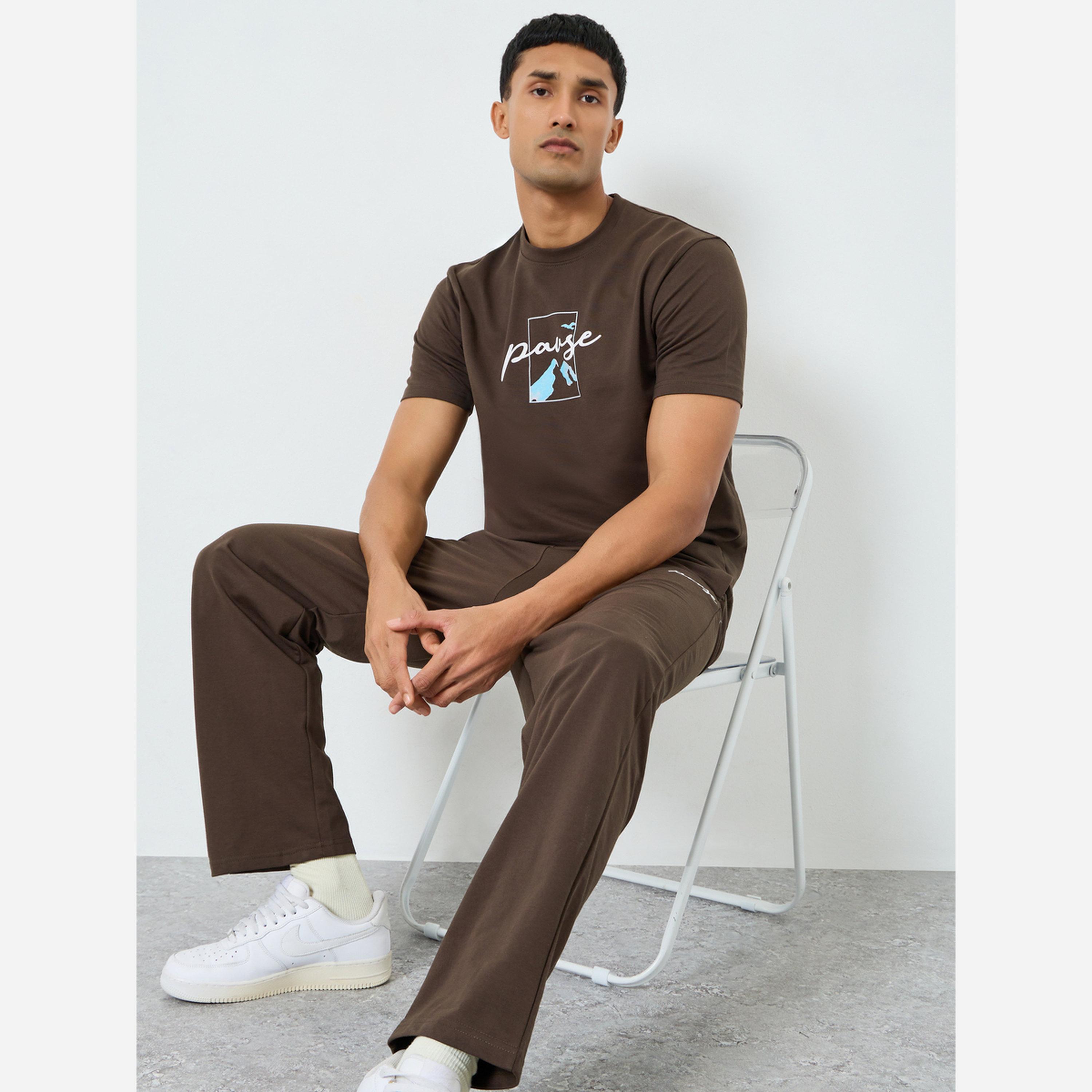Styli Men Relaxed Fit T-Shirt and Joggers Co-Ords-men-clothing-coordsets-image-2