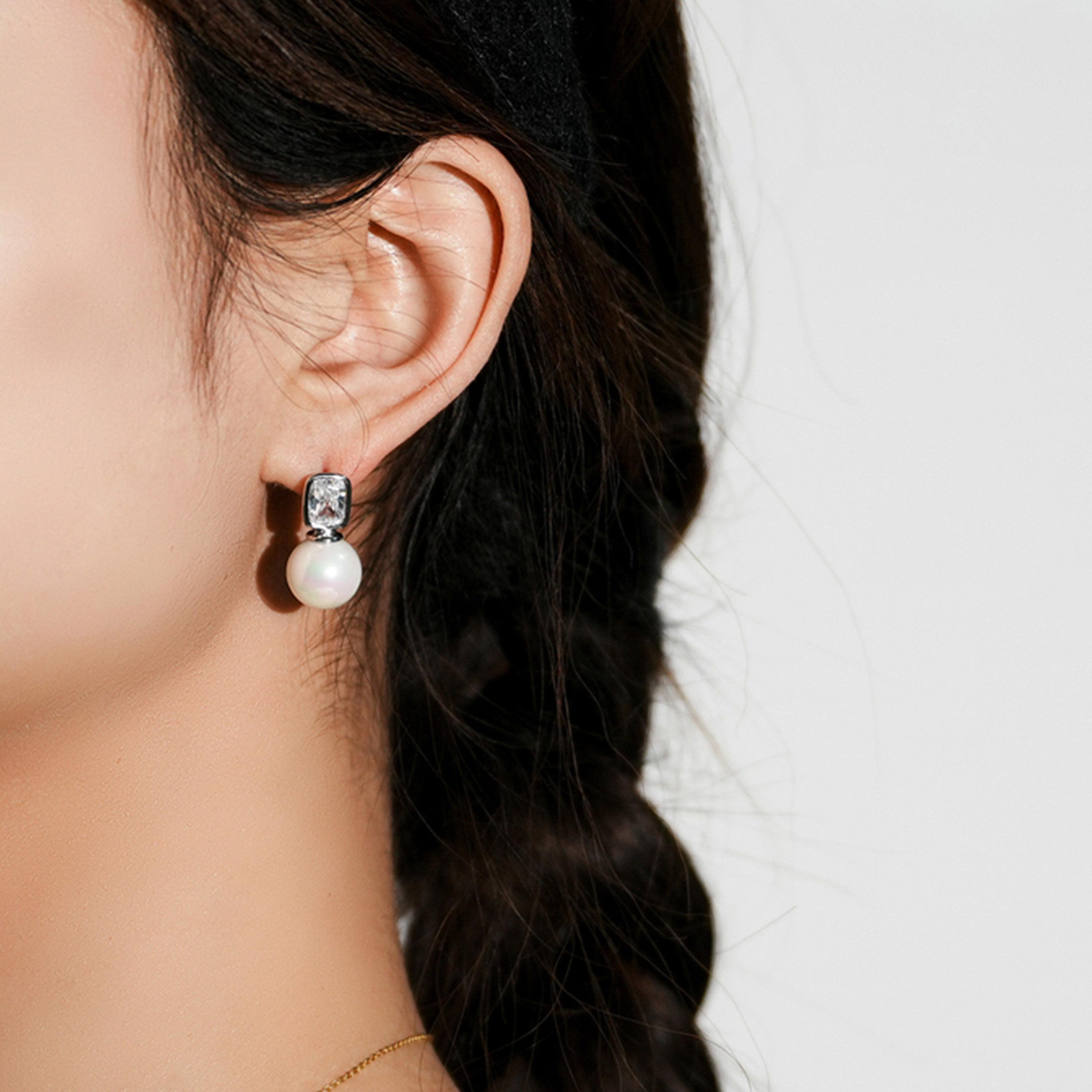 Take Two Silver Accent Faux Pearl Decor Drop Earrings-women-watchesandjewellery-jewellery-earrings-image-2
