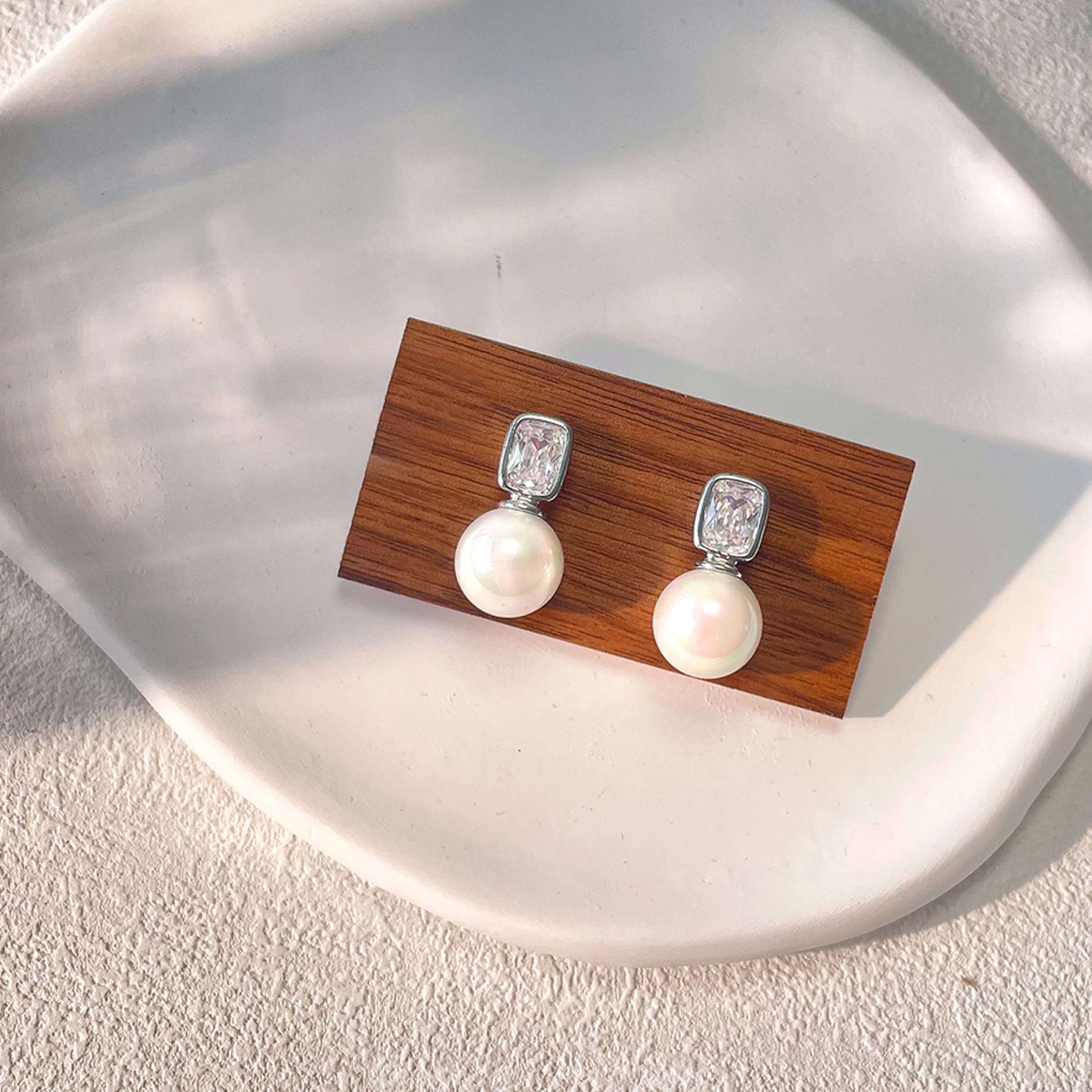 Take Two Silver Accent Faux Pearl Decor Drop Earrings-women-watchesandjewellery-jewellery-earrings-image-3