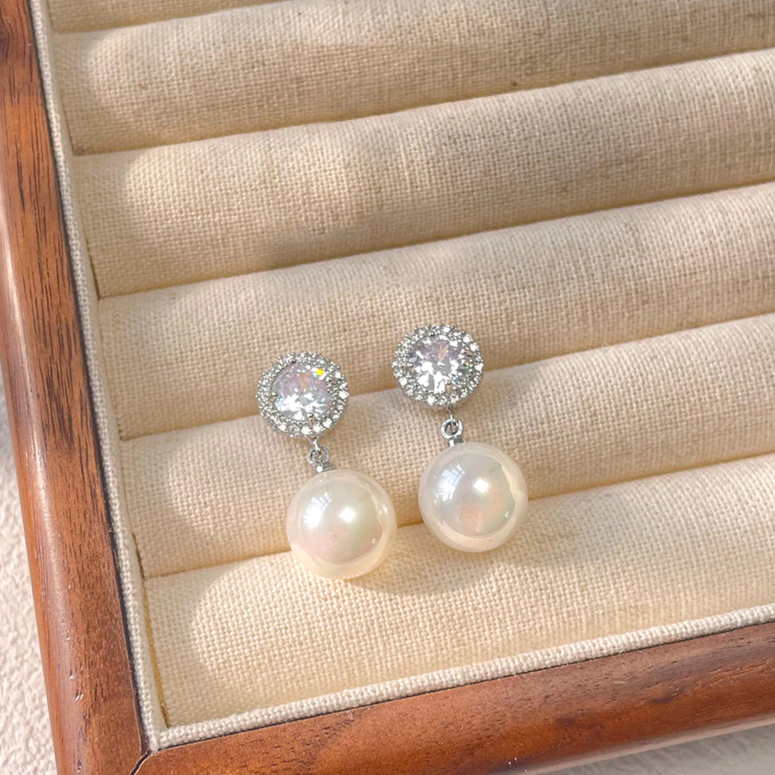 Take Two Silver Accent Faux Pearl Embellished Earrings-women-watchesandjewellery-jewellery-earrings-image-2
