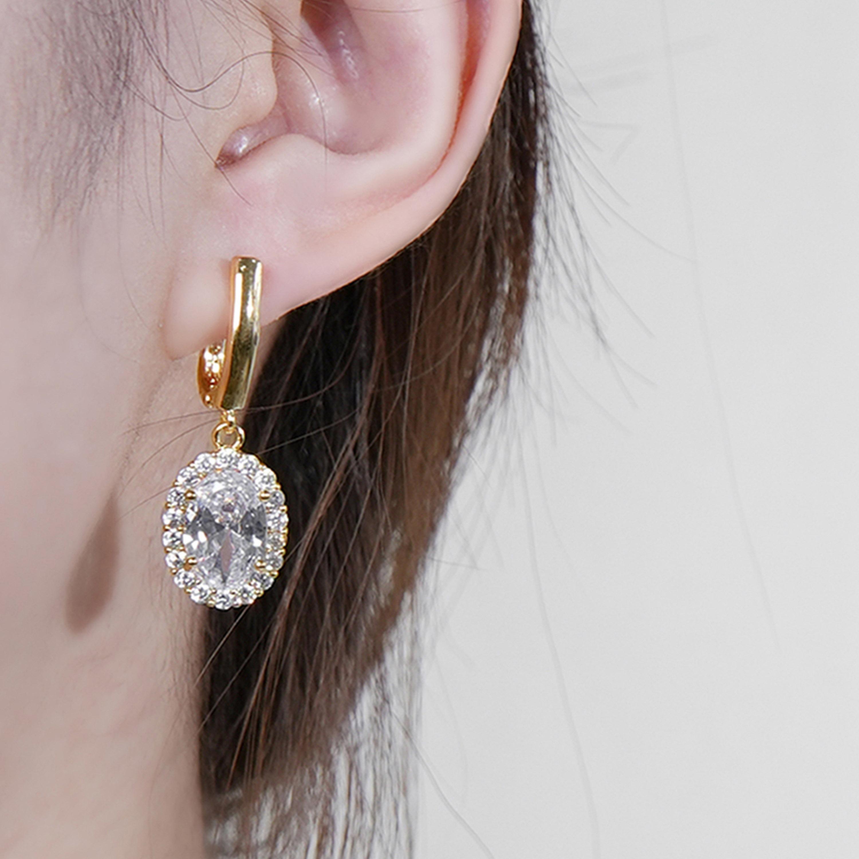 Take Two Gold Embellished Drop Earrings-women-watchesandjewellery-jewellery-earrings-image-2