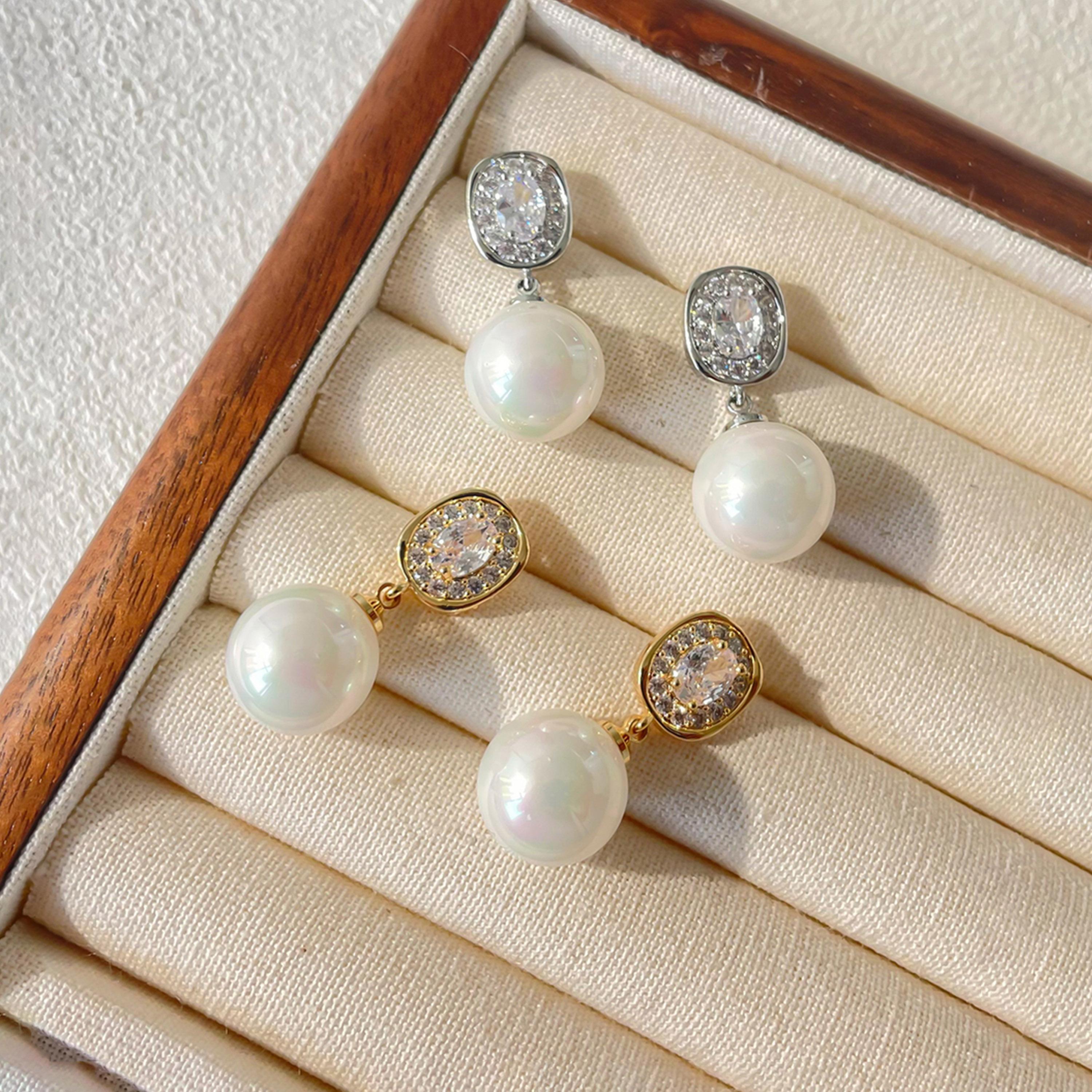 Take Two Gold Faux Pearl Embellished Earrings-women-watchesandjewellery-jewellery-earrings-image-4