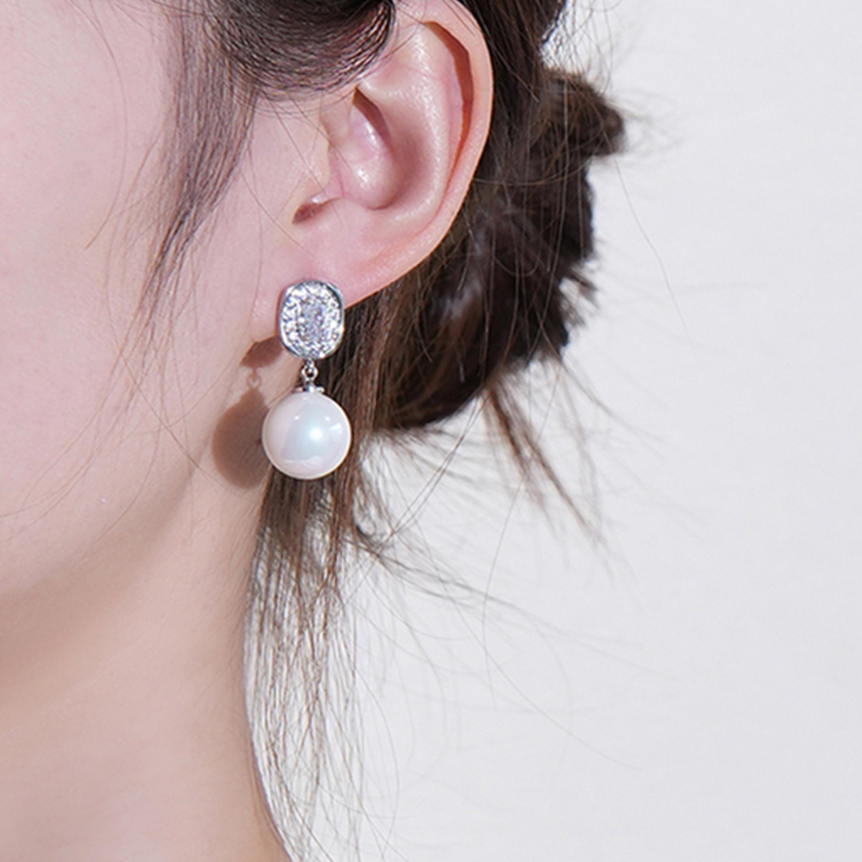 Take Two Silver Faux Pearl Embellished Earrings-women-watchesandjewellery-jewellery-earrings-image-2