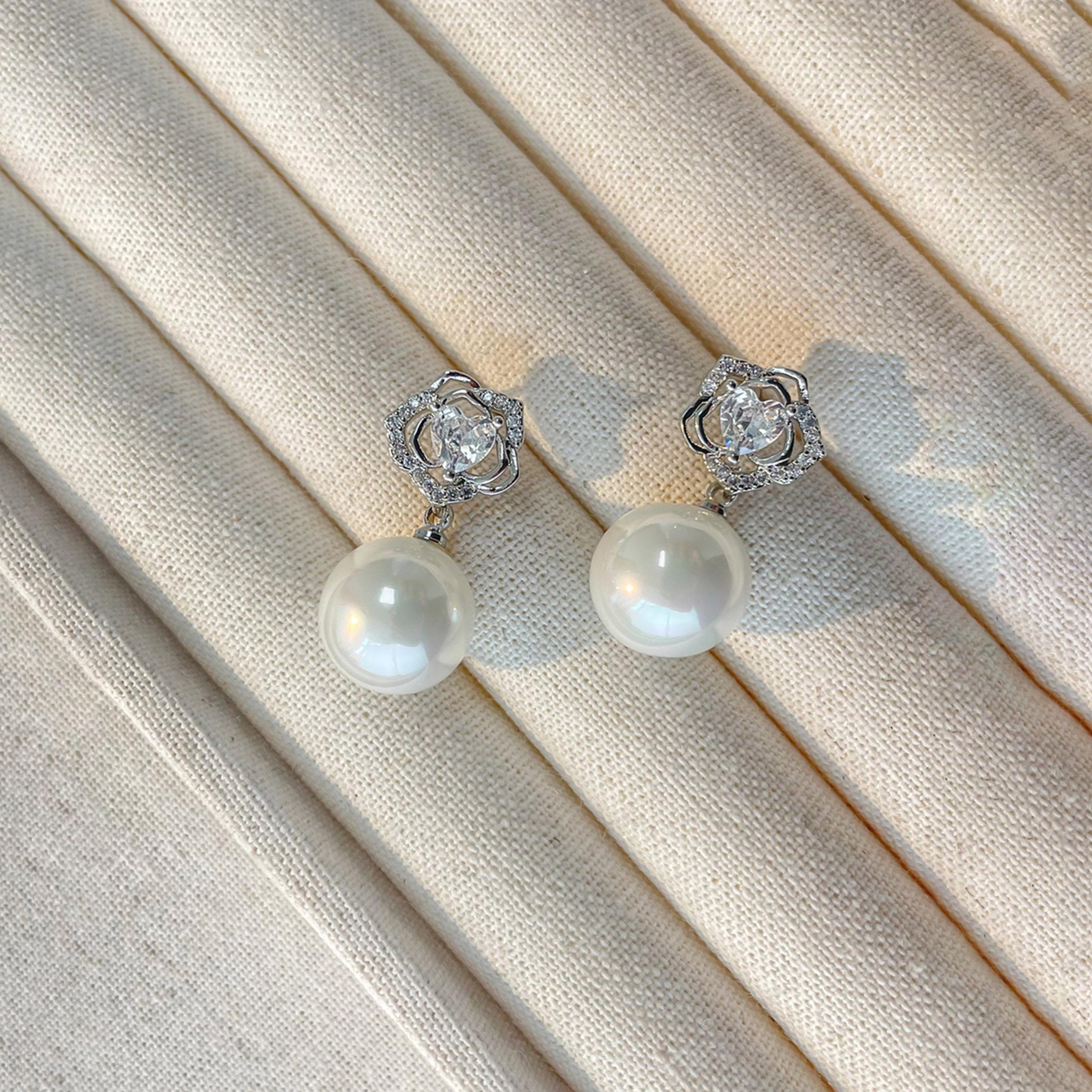 Take Two Faux Pearl Floral Accent Earrings-women-watchesandjewellery-jewellery-earrings-image-3