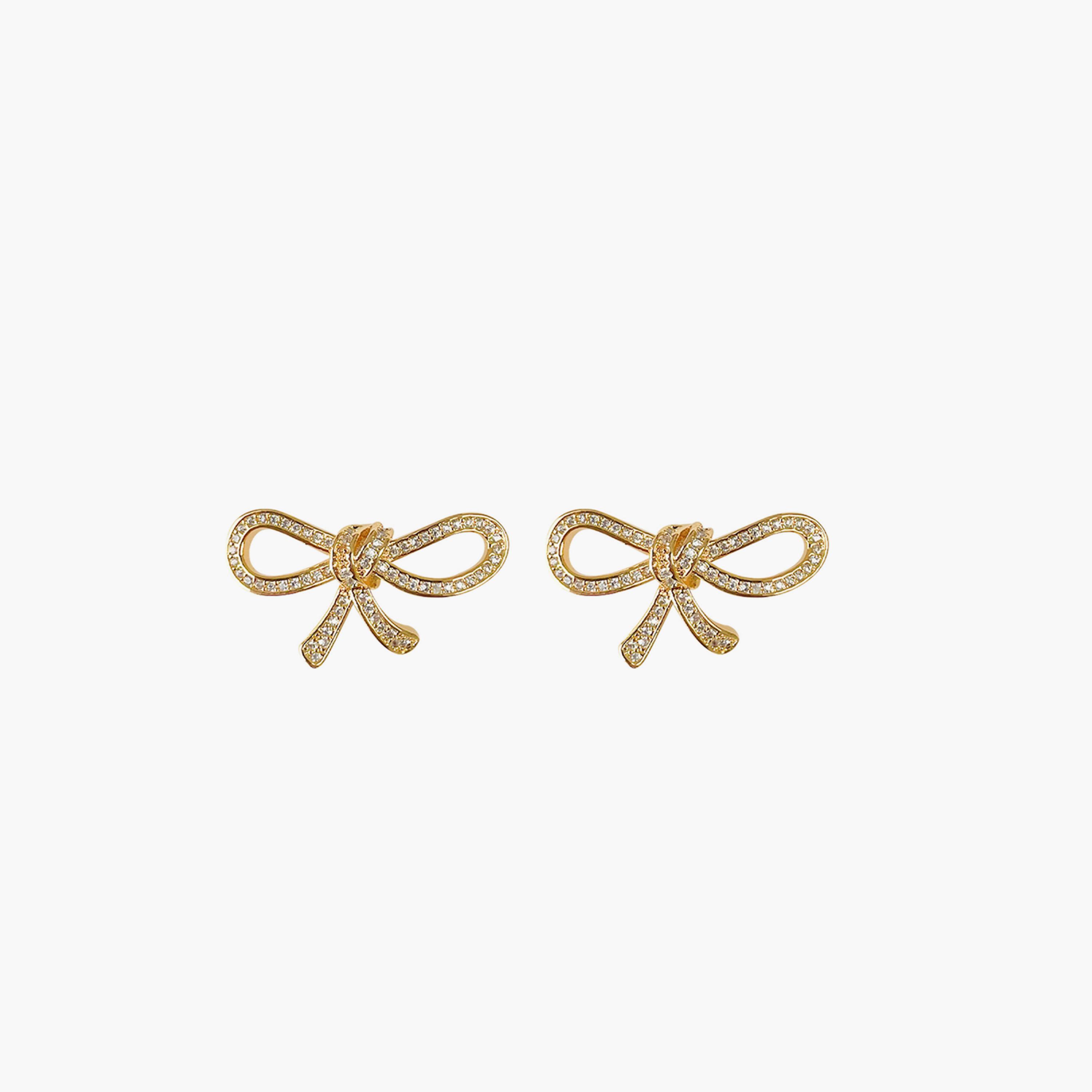 Take Two Bow Embellished Earrings-women-watchesandjewellery-jewellery-earrings-image-1