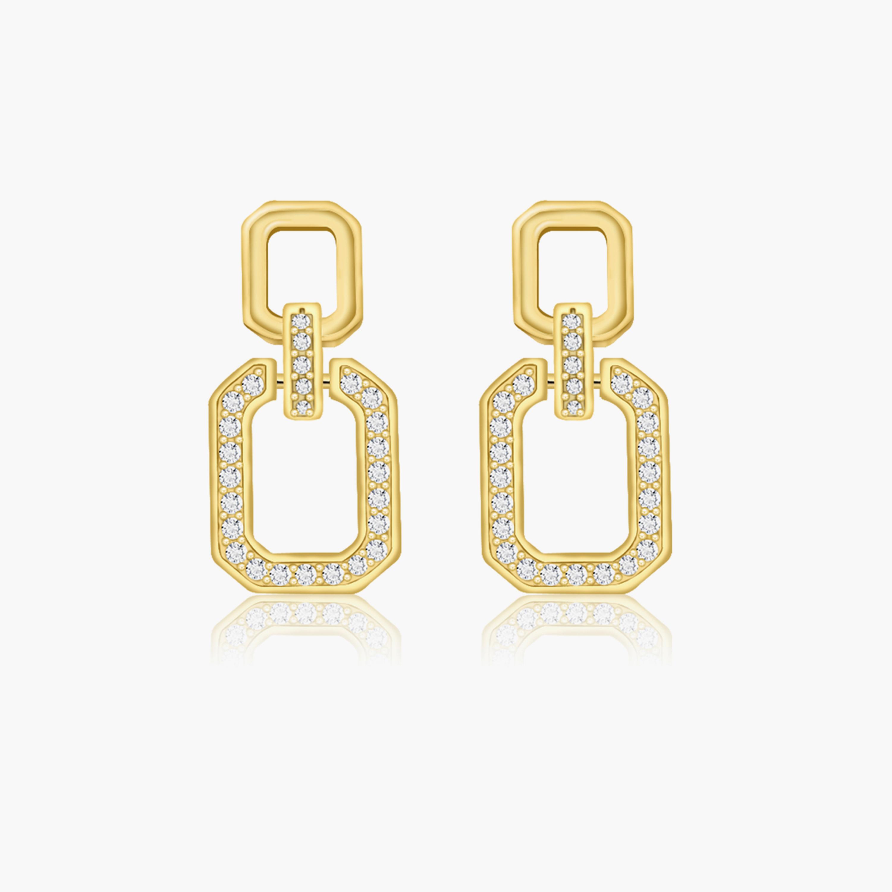 تيك تو - أقراط ذهبية مربعة مجوفة مزخرفة-women-watchesandjewellery-jewellery-earrings-image-1