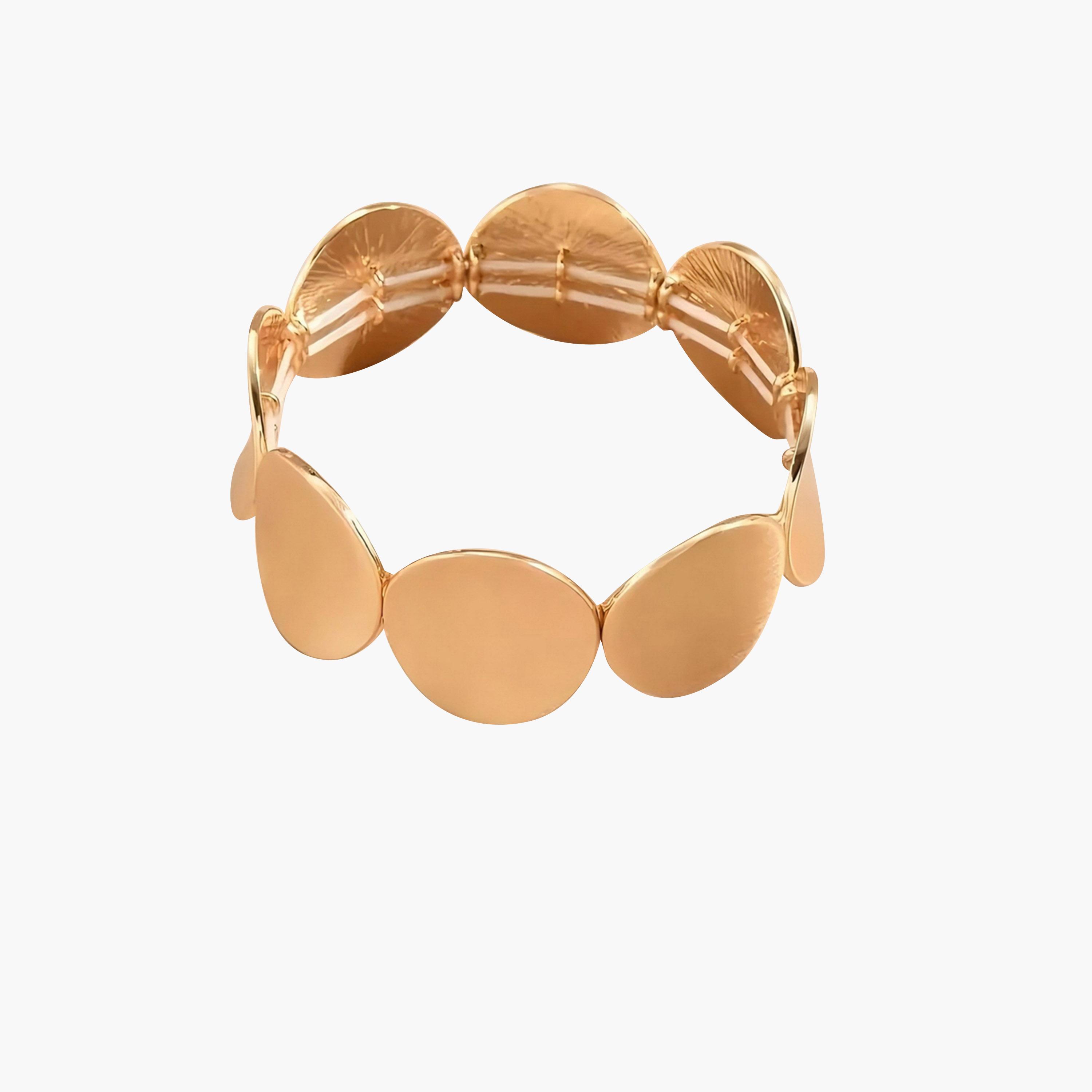 تيك تو - سوار قرصي ذهبي اللون-women-watchesandjewellery-jewellery-banglesandbracelets-image-1