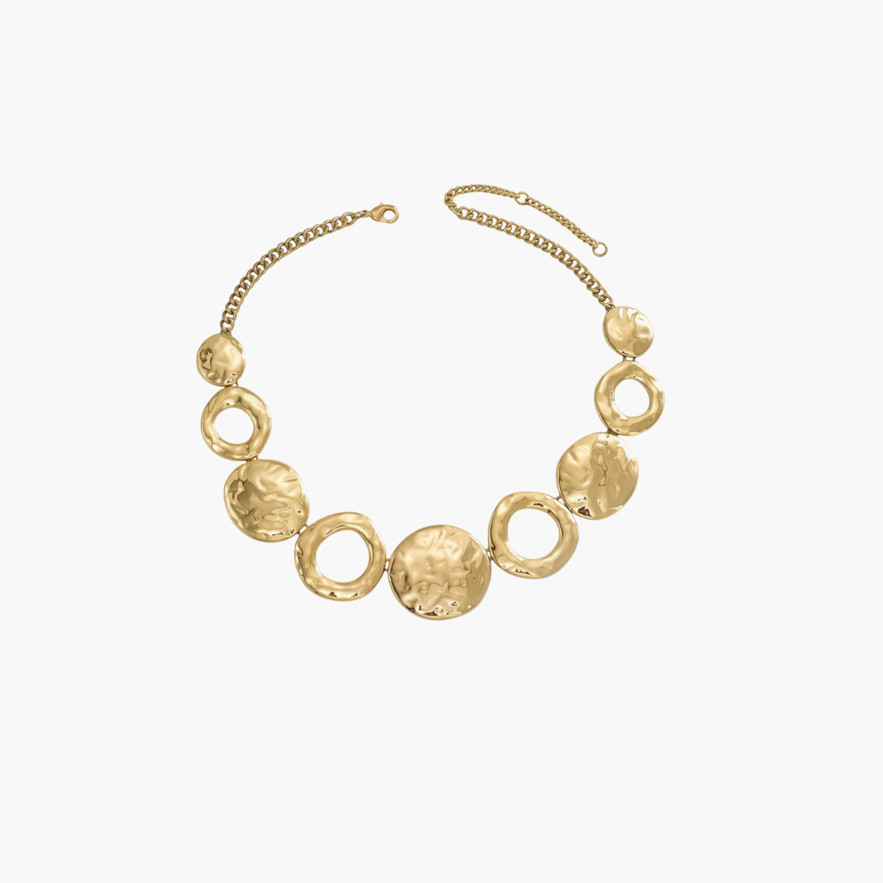 تيك تو - قلادة دائرية مجوفة-women-watchesandjewellery-jewellery-necklacesandpendants-image-1