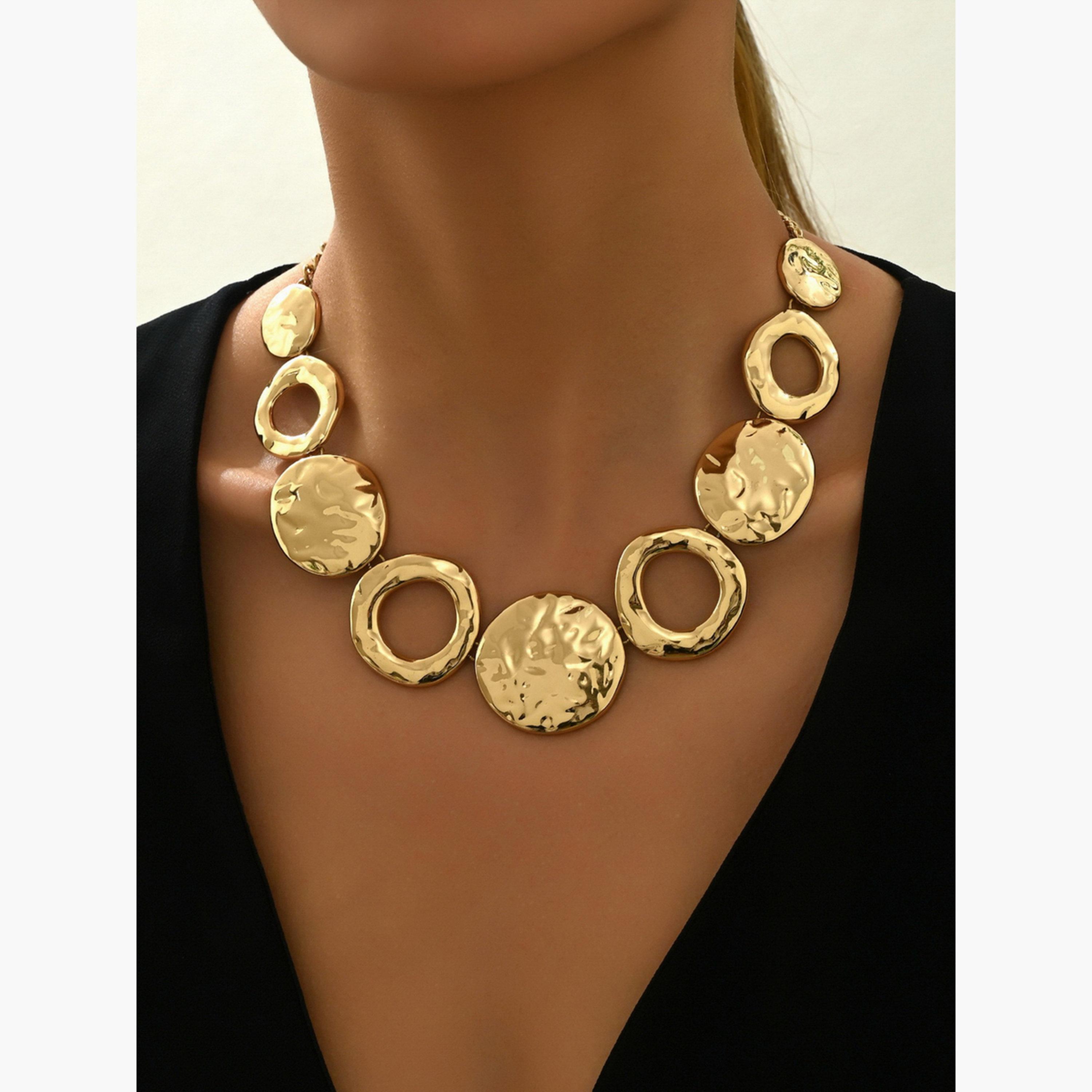 Take Two Women  Circle Hollow Necklace-women-watchesandjewellery-jewellery-necklacesandpendants-image-4