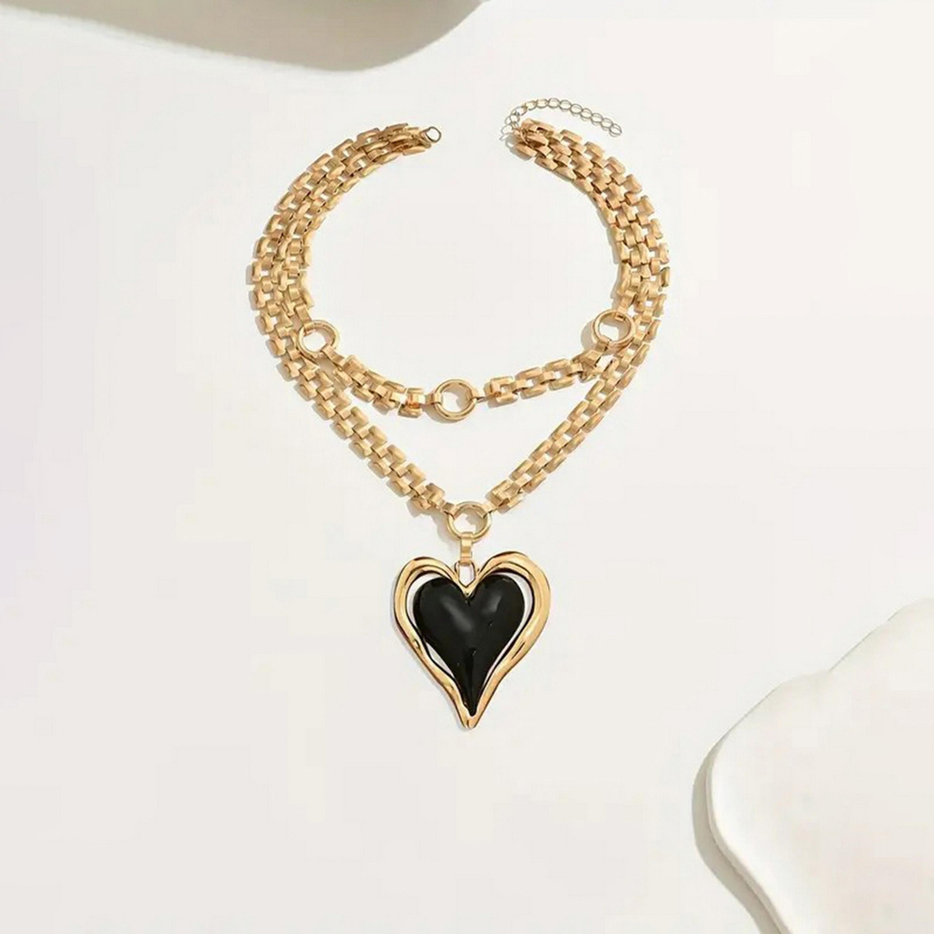 Take Two Women  Heart Shape Decor Layered Necklace-women-watchesandjewellery-jewellery-necklacesandpendants-image-1