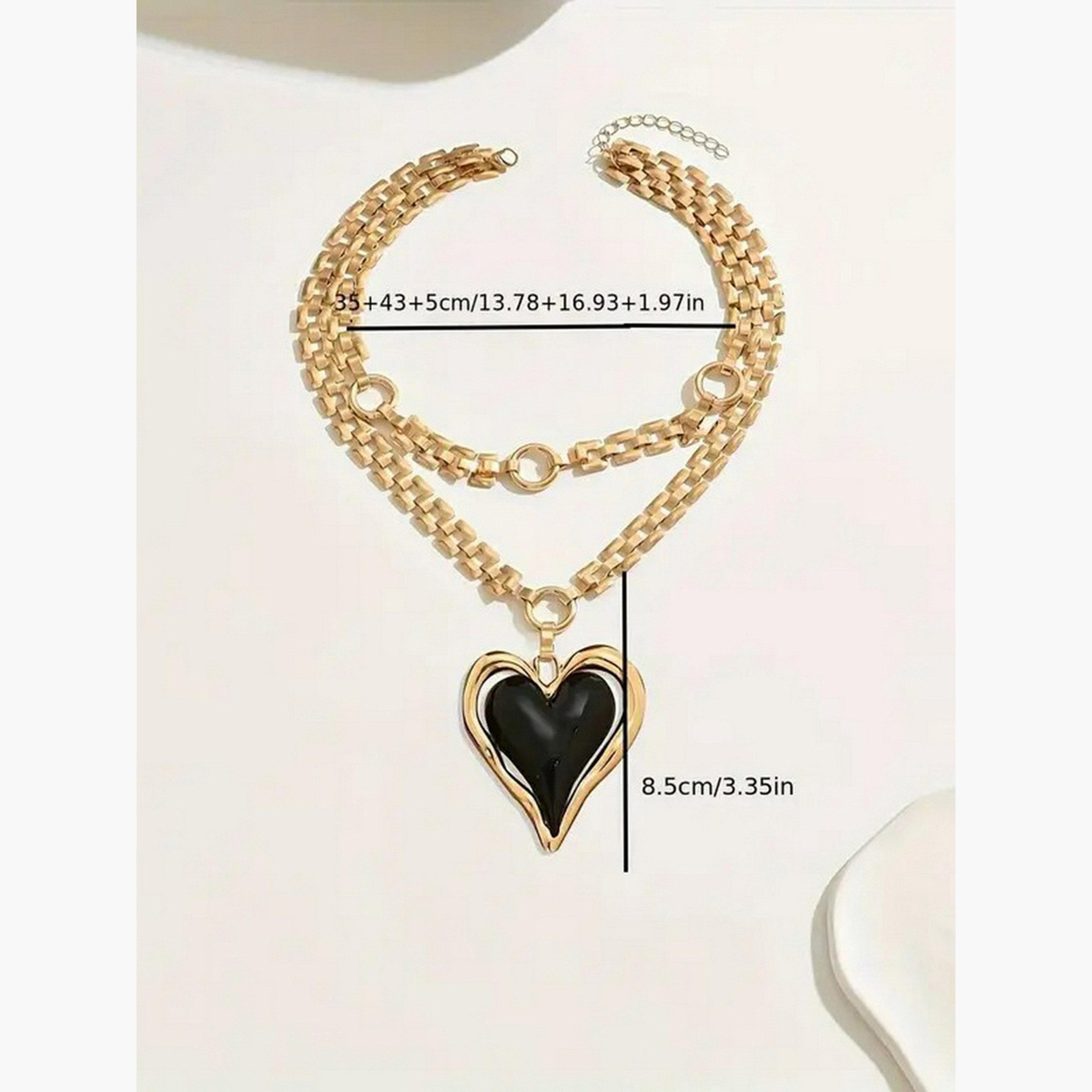 Take Two Women  Heart Shape Decor Layered Necklace-women-watchesandjewellery-jewellery-necklacesandpendants-image-4