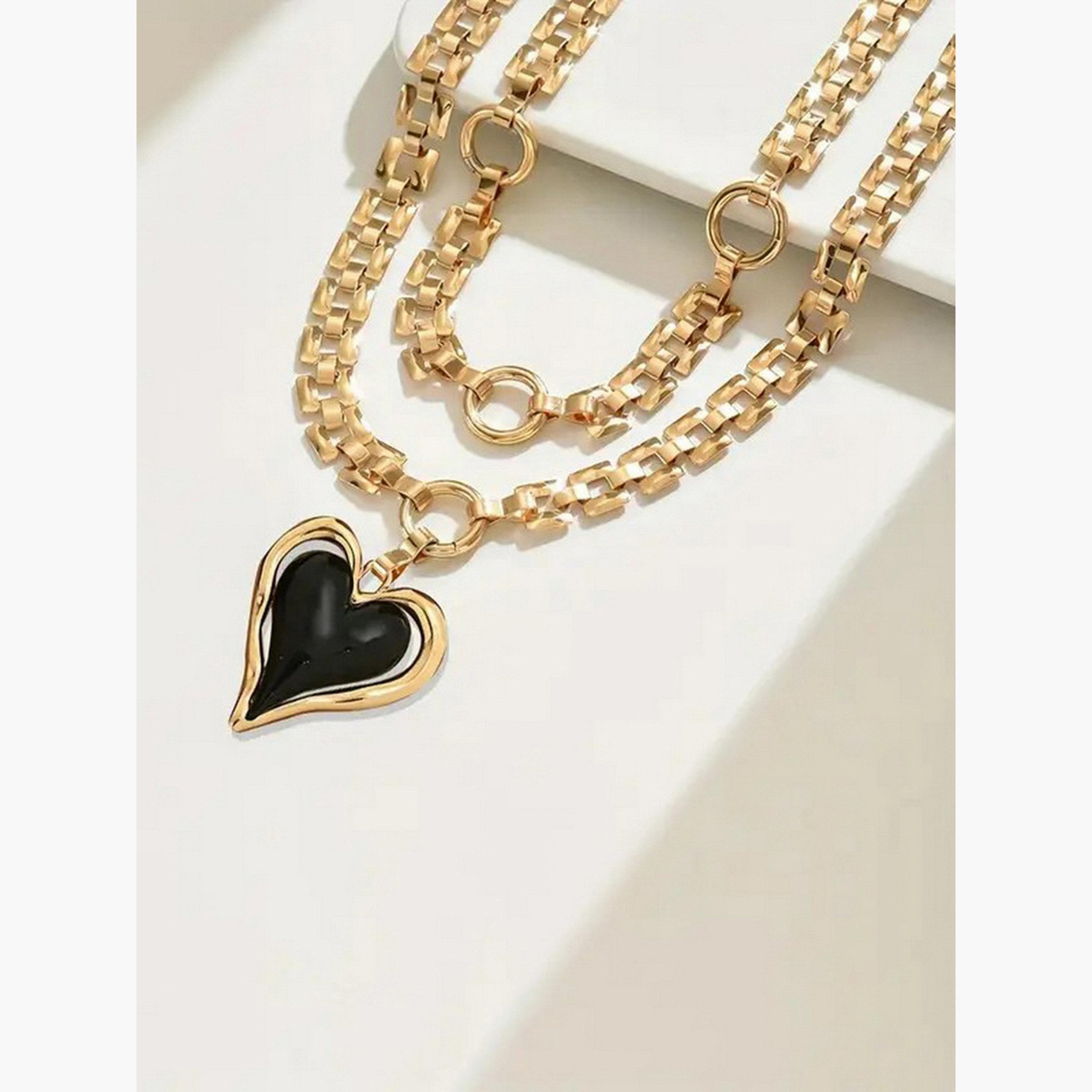 Take Two Women  Heart Shape Decor Layered Necklace-women-watchesandjewellery-jewellery-necklacesandpendants-image-5
