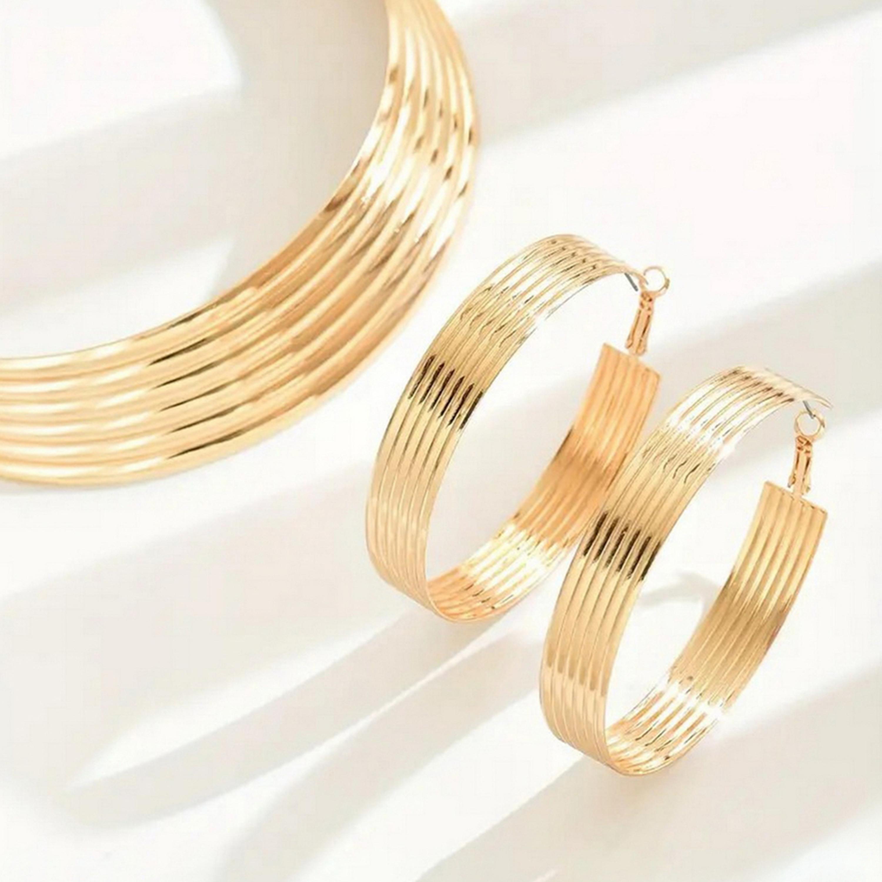 تيك تو - طقم مجوهرات من قلادة وأقراط من خيوط معدنية-women-watchesandjewellery-jewellery-jewellerysets-image-5