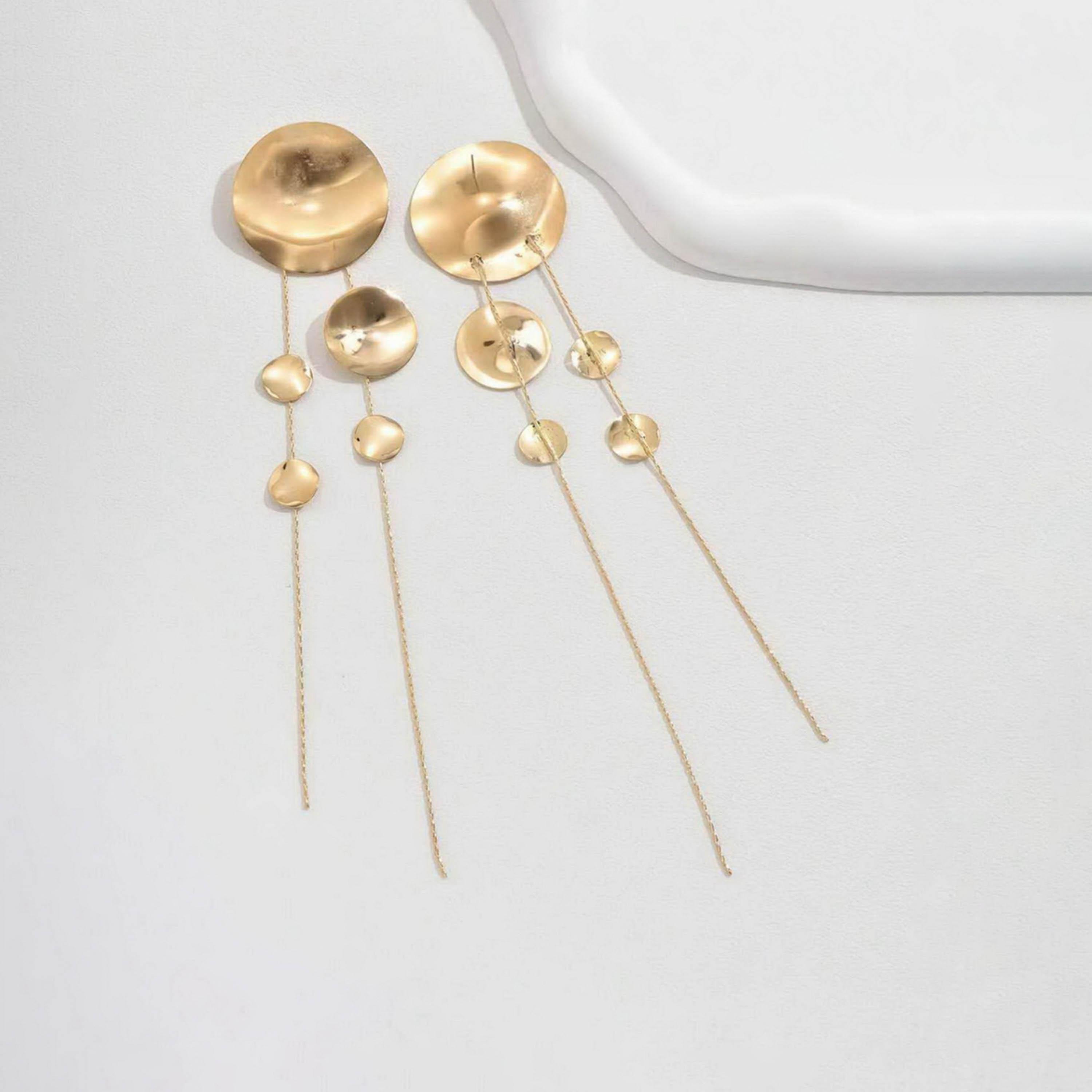 Take Two Women  Round Decor Tassel Earrings-women-watchesandjewellery-jewellery-earrings-image-5