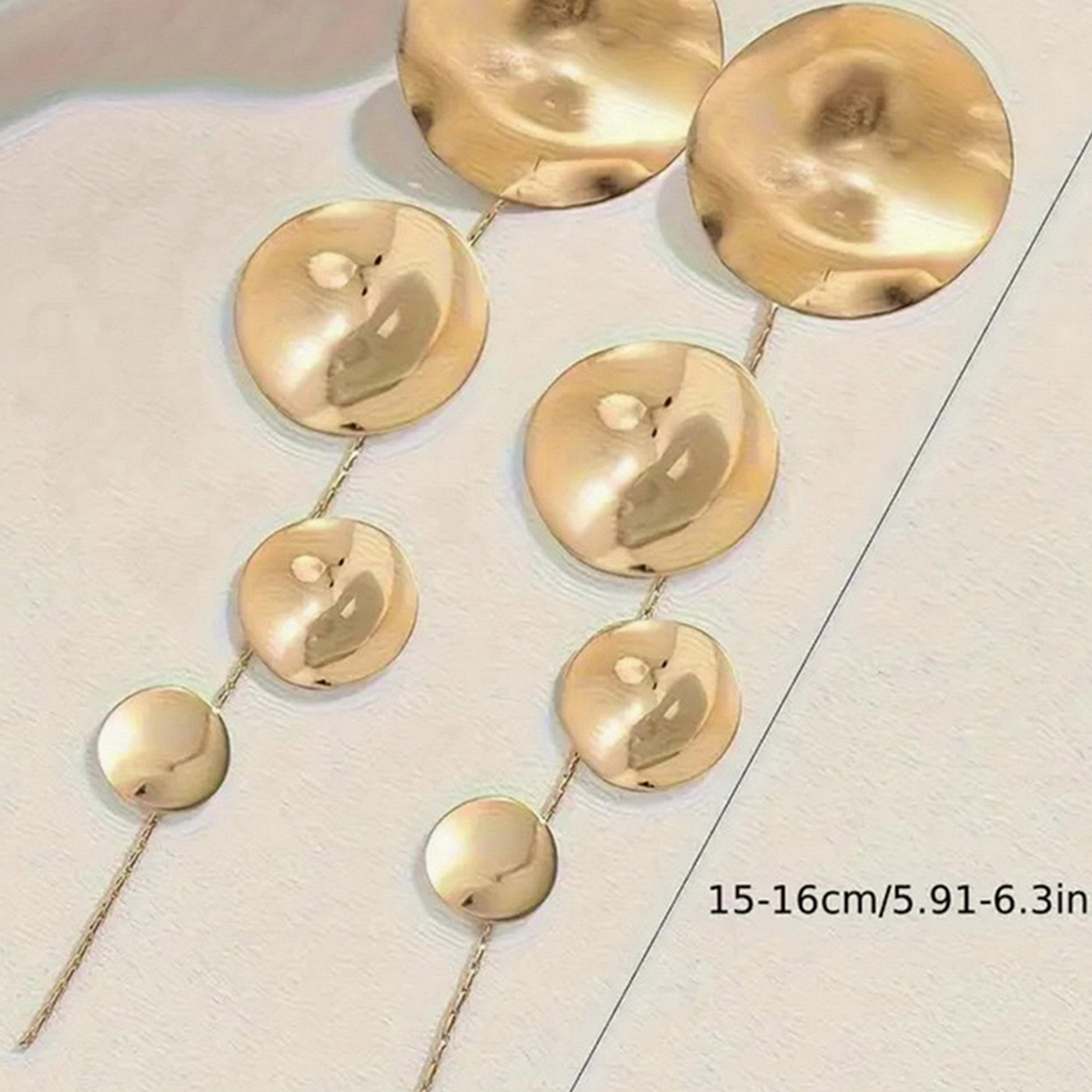 Take Two Women  Gold Tone Circle Dangle Earrings-women-watchesandjewellery-jewellery-earrings-image-4