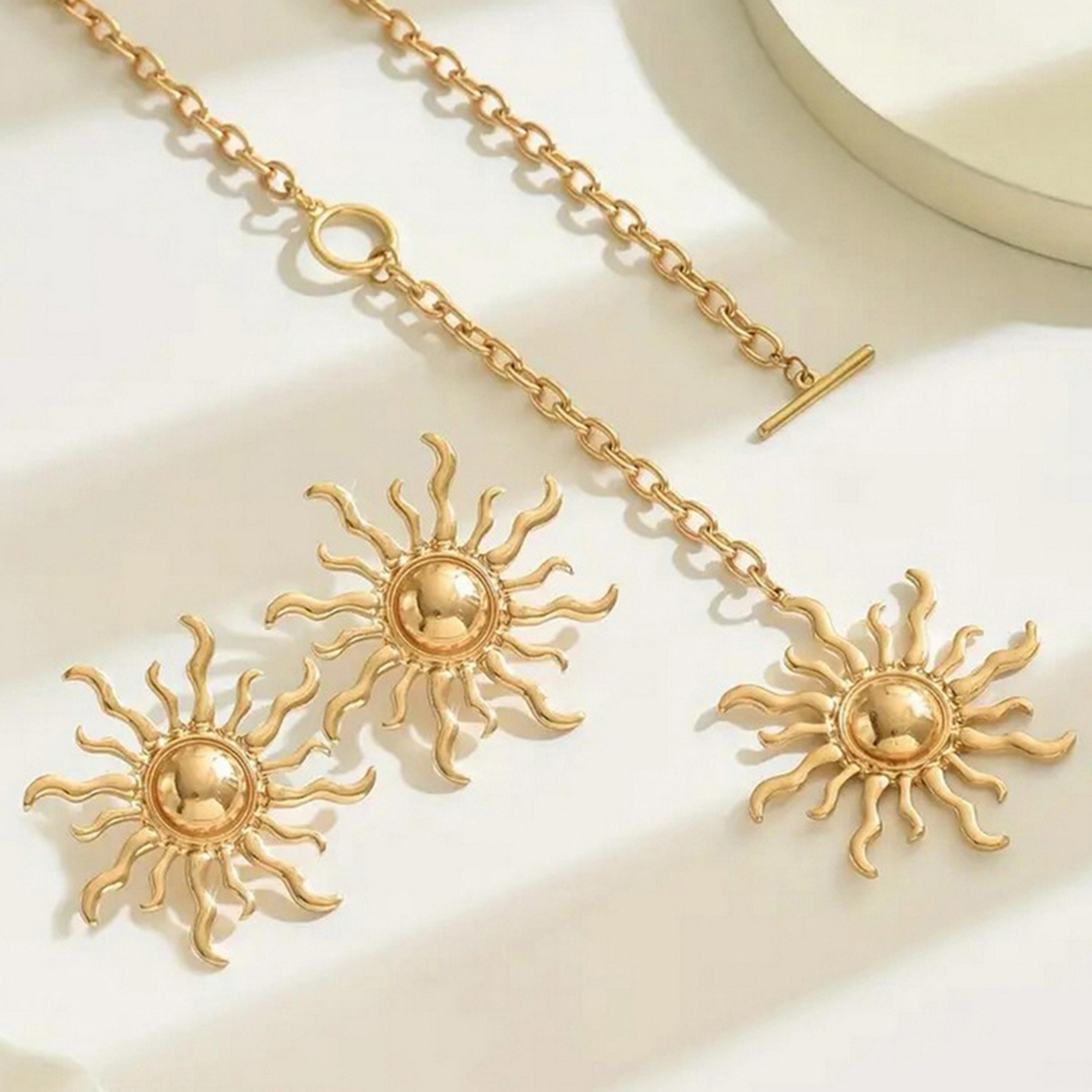 تيك تو - مجوهرات صن ديكور قلادة وأقراط على شكل حرف Y-women-watchesandjewellery-jewellery-jewellerysets-image-4
