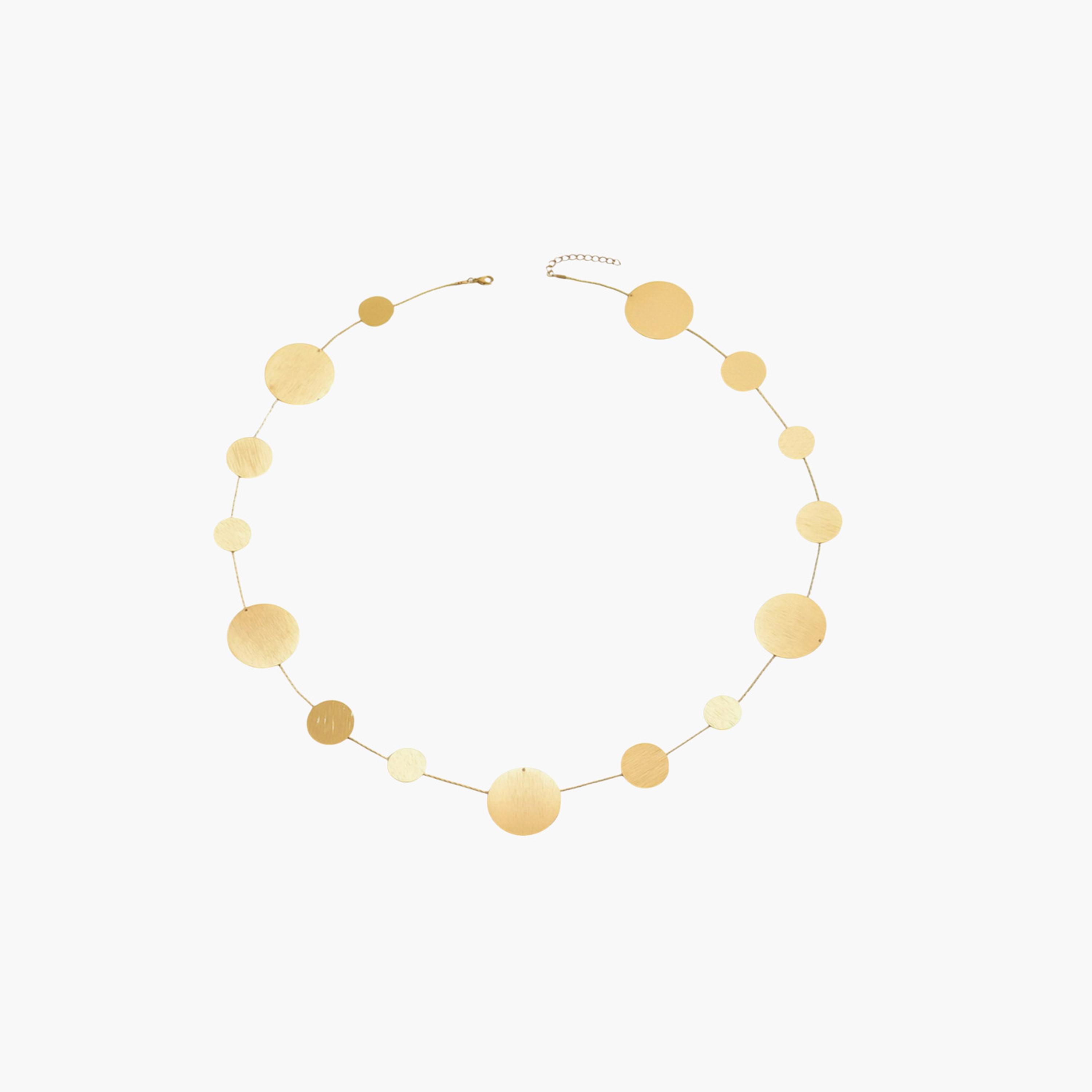 تيك تو - قلادة طويلة من العملات المعدنية المطروقة-women-watchesandjewellery-jewellery-necklacesandpendants-image-1