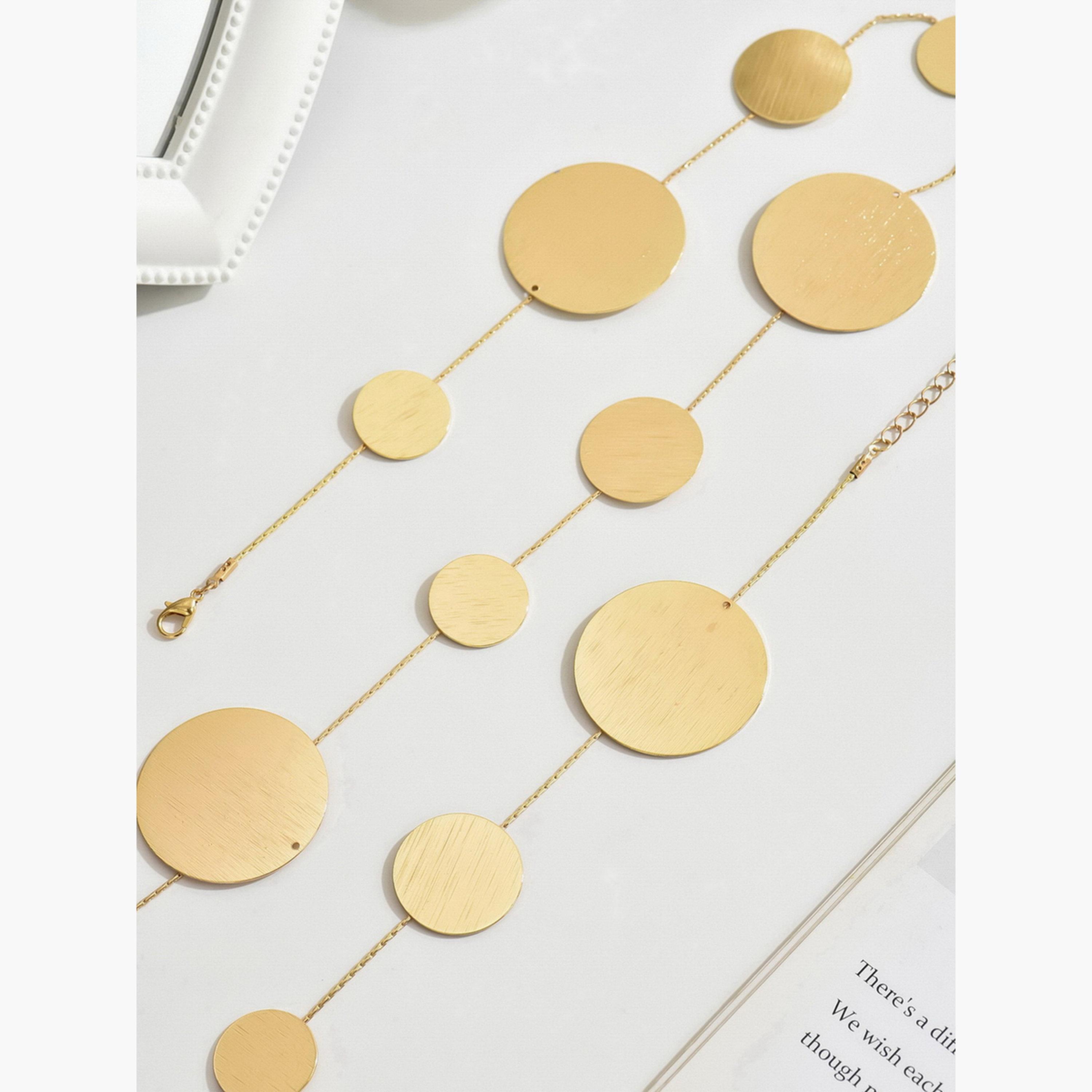 تيك تو - قلادة طويلة من العملات المعدنية المطروقة-women-watchesandjewellery-jewellery-necklacesandpendants-image-3