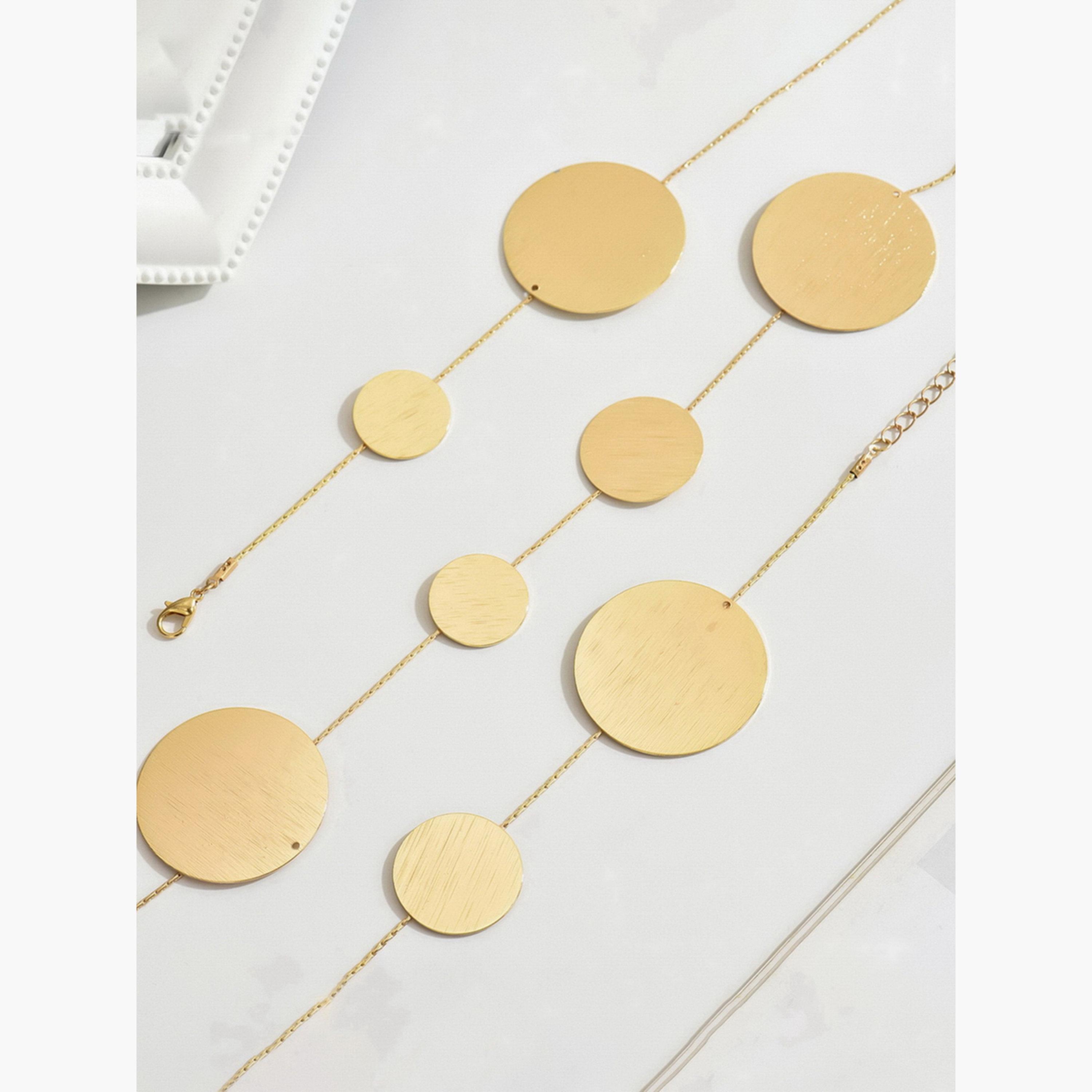 تيك تو - قلادة طويلة من العملات المعدنية المطروقة-women-watchesandjewellery-jewellery-necklacesandpendants-image-5