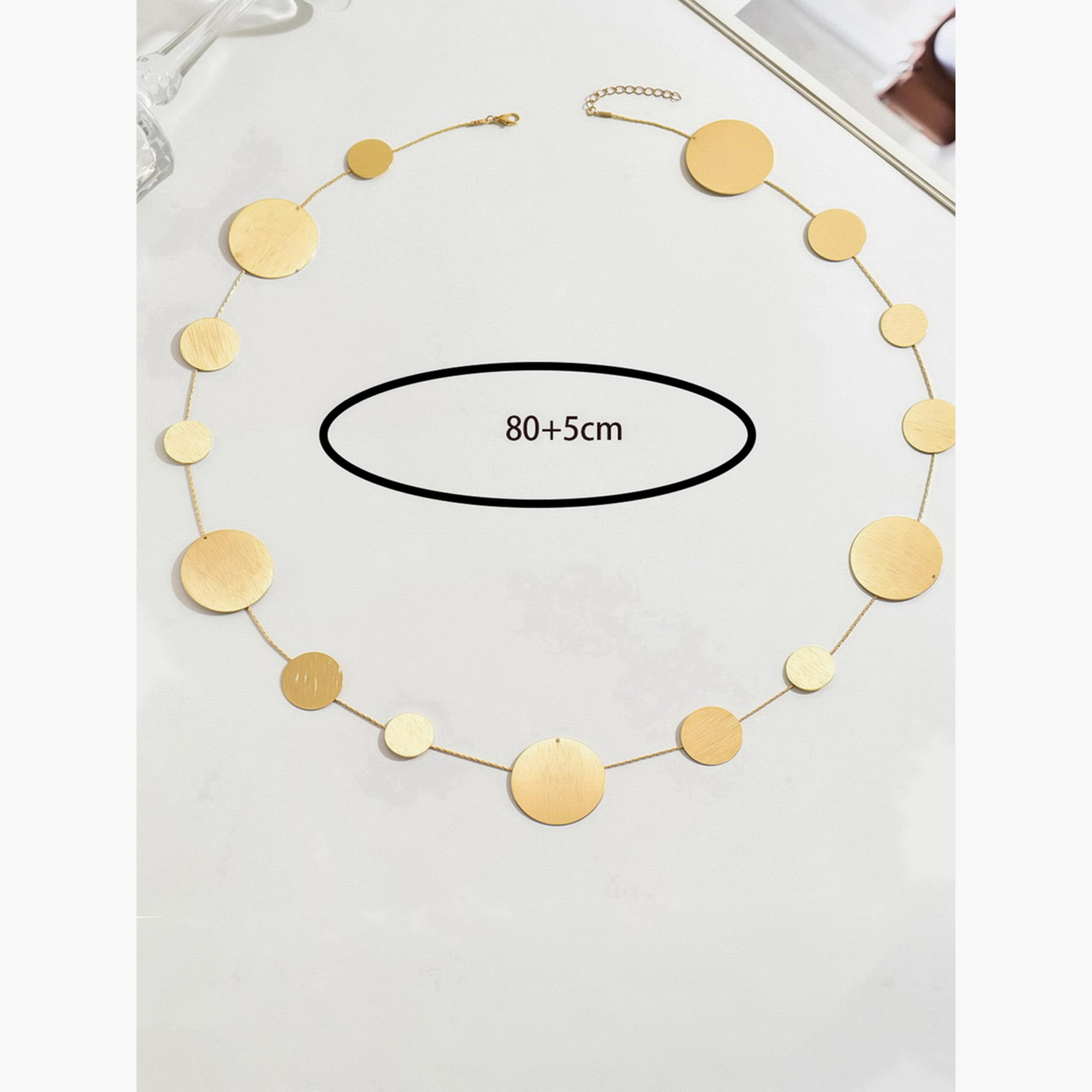 تيك تو - قلادة طويلة من العملات المعدنية المطروقة-women-watchesandjewellery-jewellery-necklacesandpendants-image-6