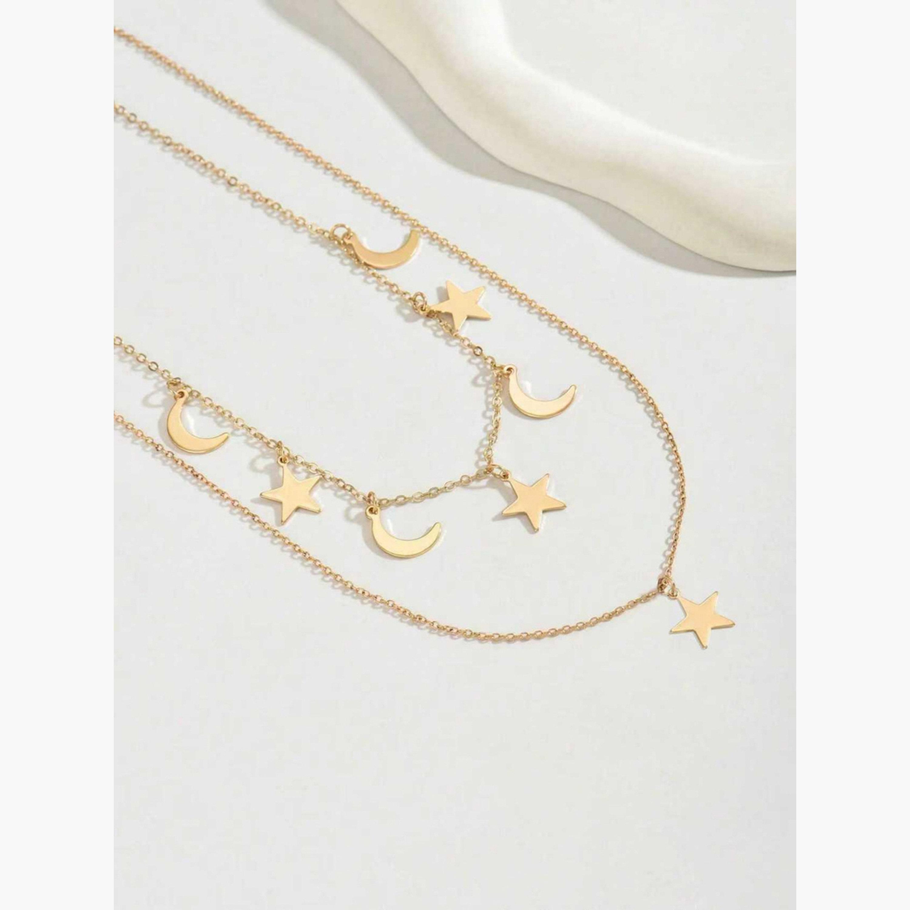 Take Two Women  Star Moon Decor Layered Necklace-women-watchesandjewellery-jewellery-necklacesandpendants-image-2
