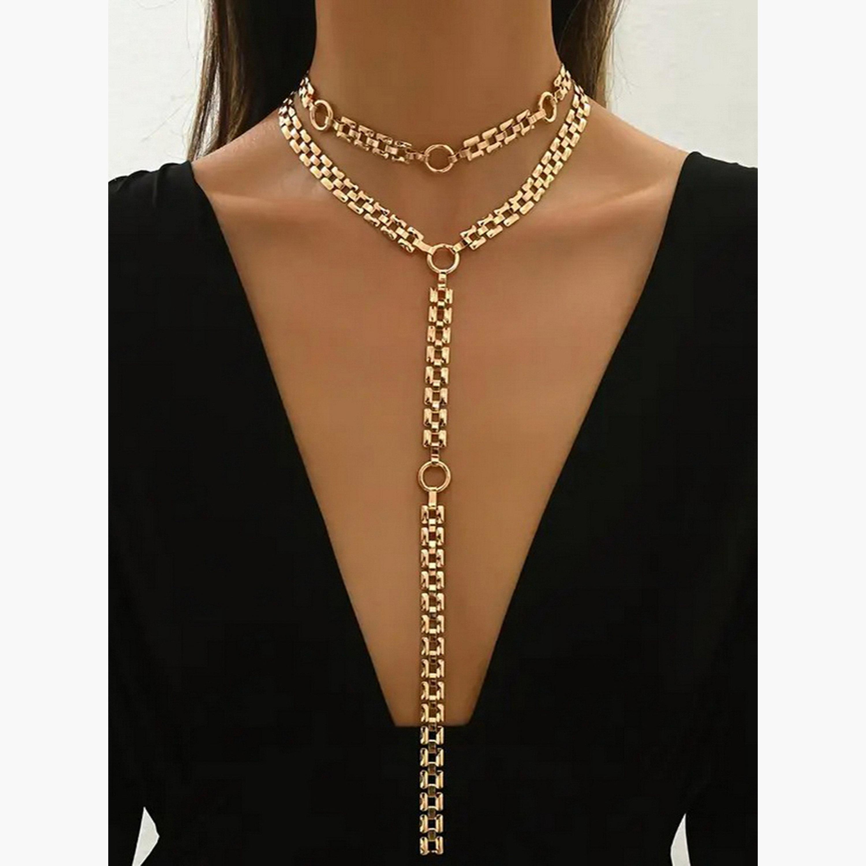 تيك تو - قلادة طويلة على شكل حرف Y-women-watchesandjewellery-jewellery-necklacesandpendants-image-2