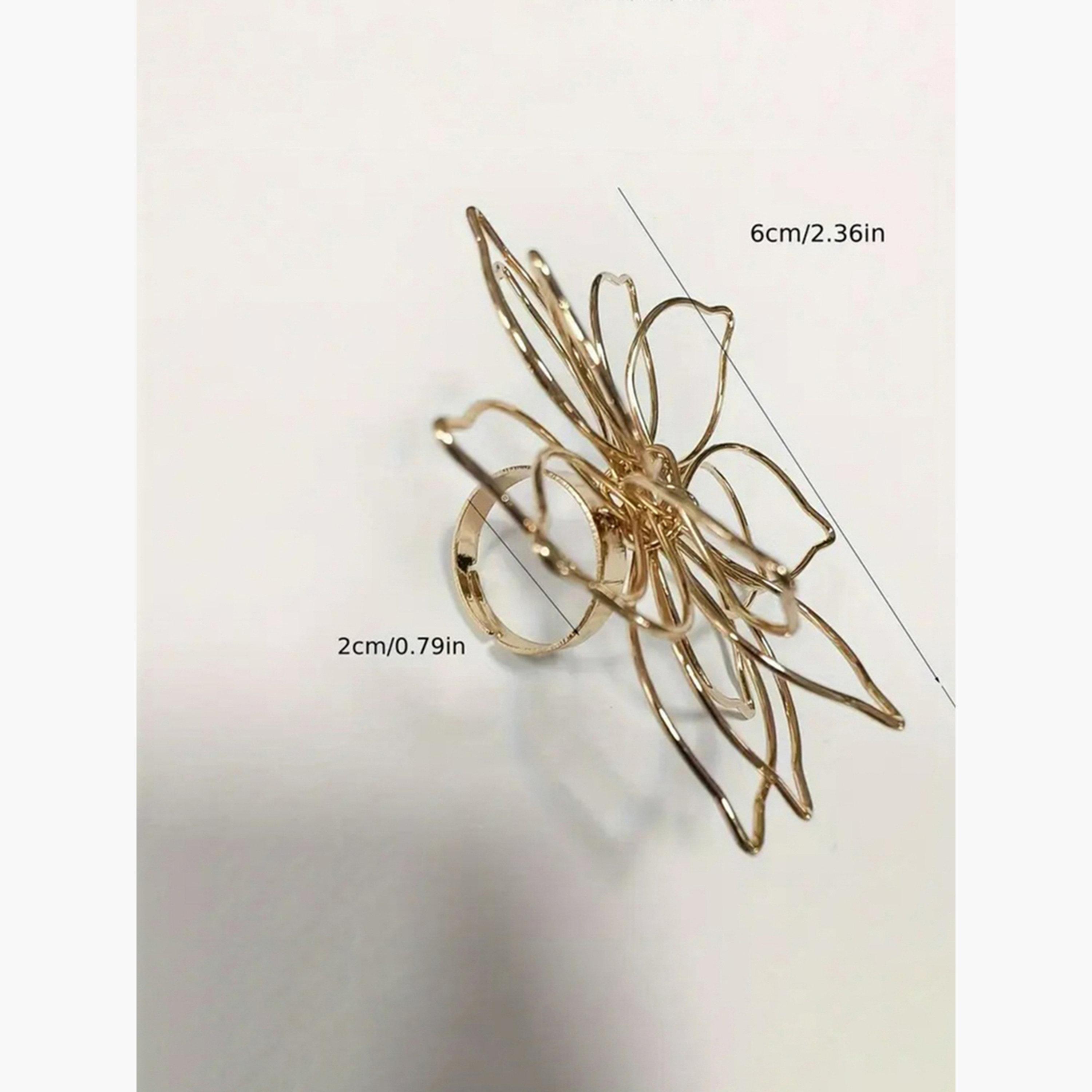 Take Two Women  Flower Hollow Decor Statement Ring-women-watchesandjewellery-jewellery-rings-image-4