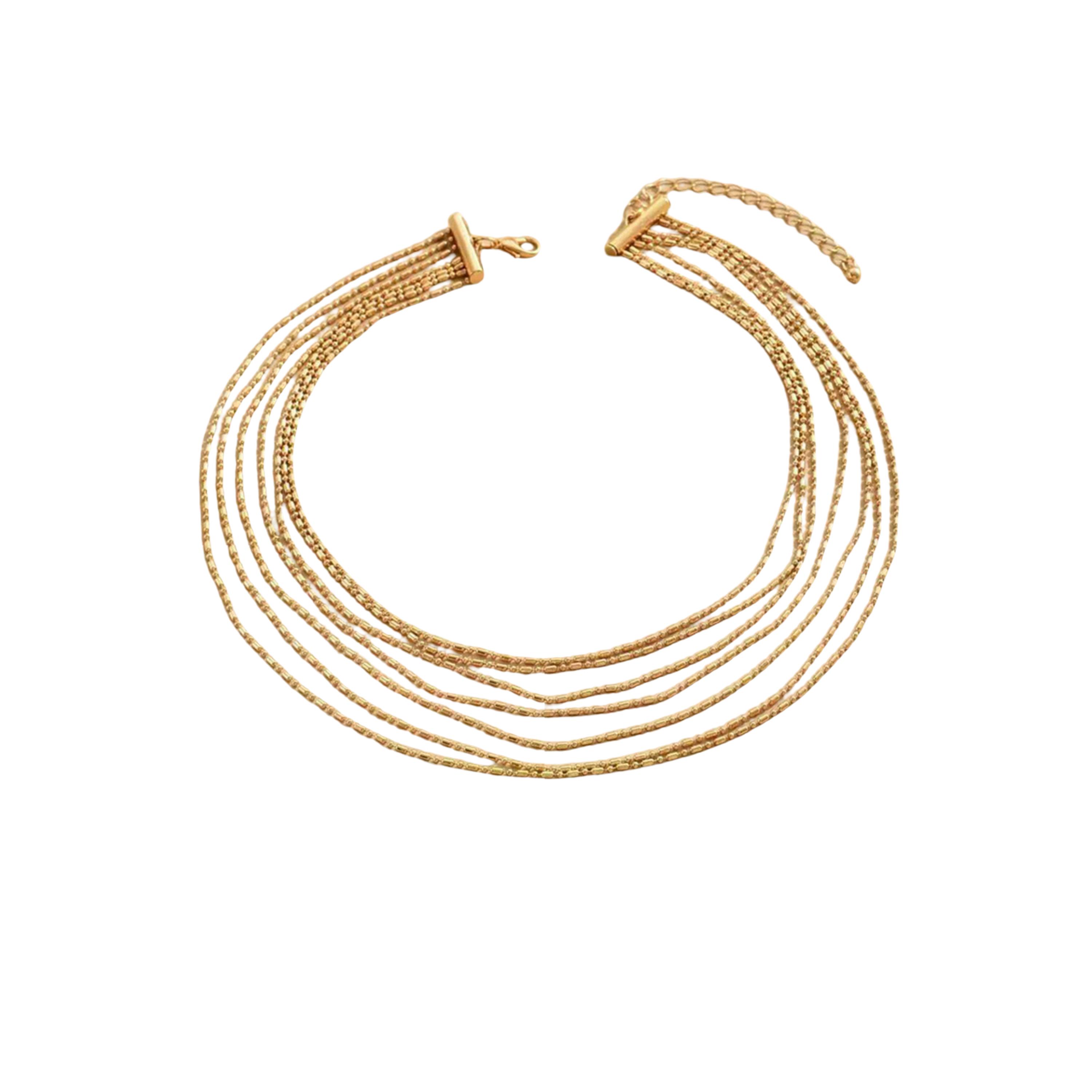 Take Two Women  Gold Tone Layered Chain Necklace-women-watchesandjewellery-jewellery-necklacesandpendants-image-1