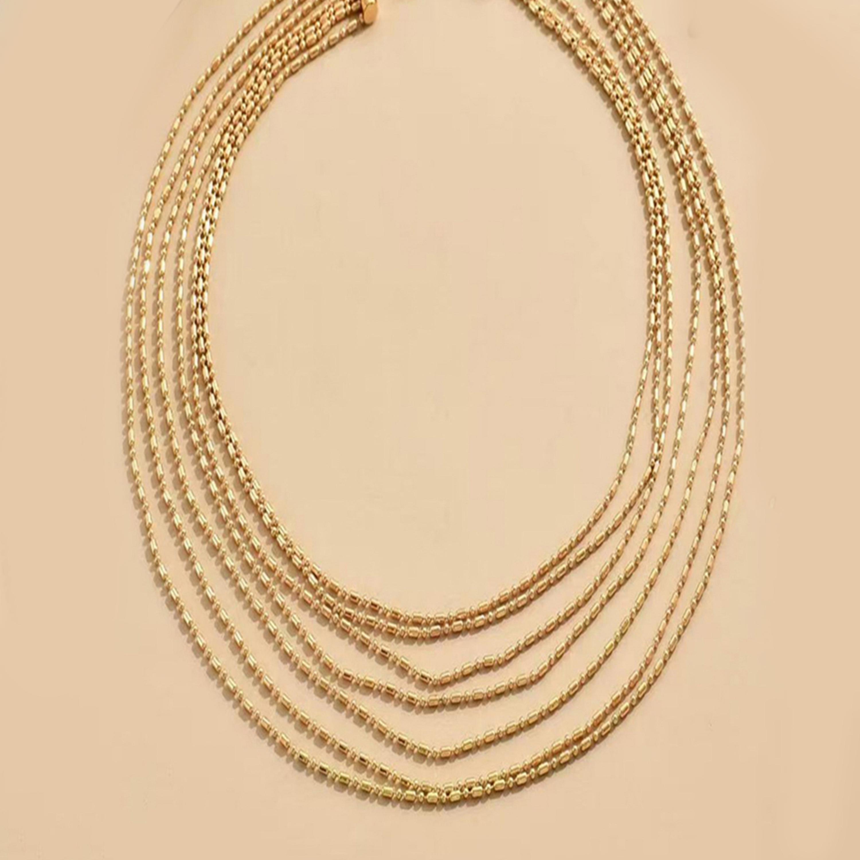 Take Two Women  Gold Tone Layered Chain Necklace-women-watchesandjewellery-jewellery-necklacesandpendants-image-3
