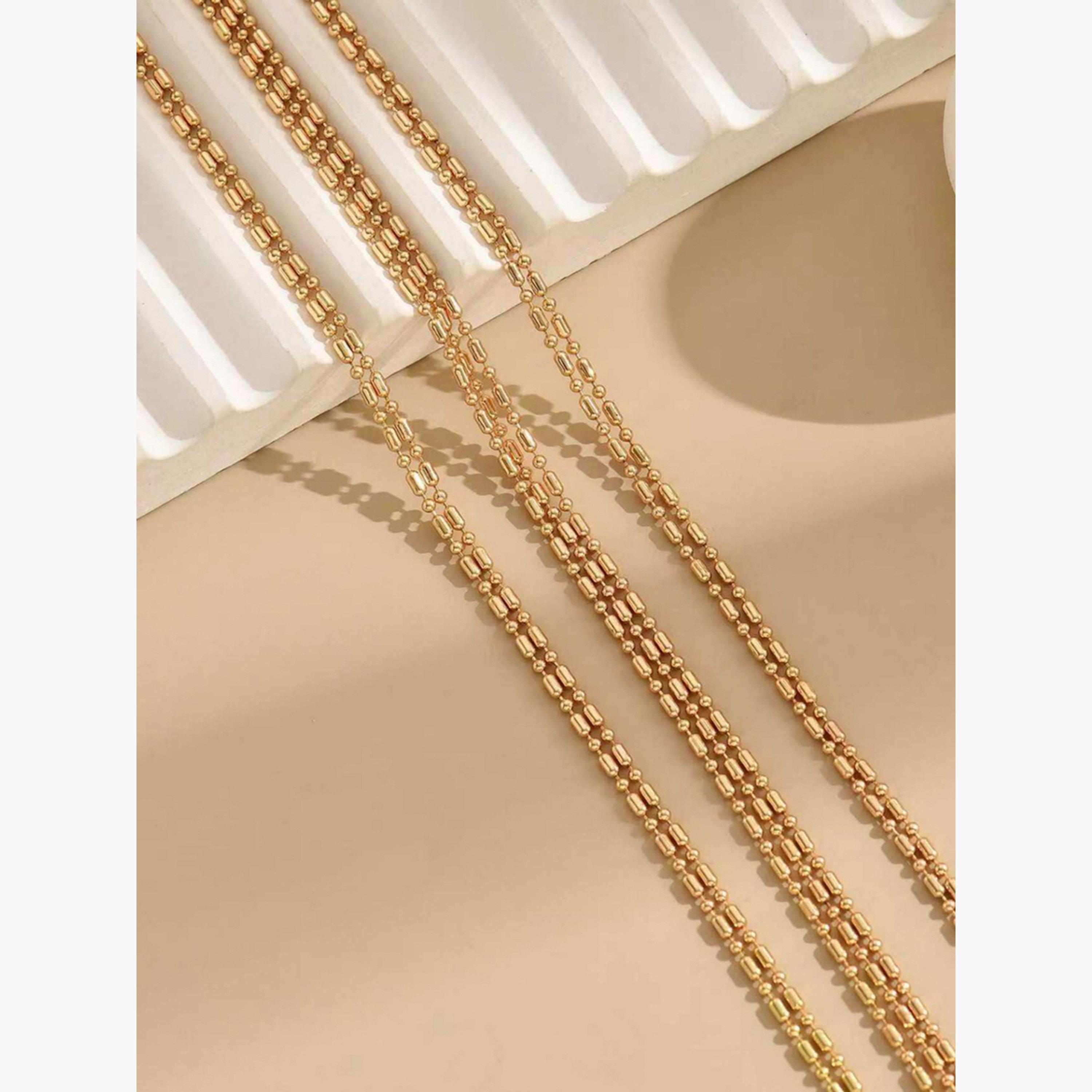 Take Two Women  Gold Tone Layered Chain Necklace-women-watchesandjewellery-jewellery-necklacesandpendants-image-4