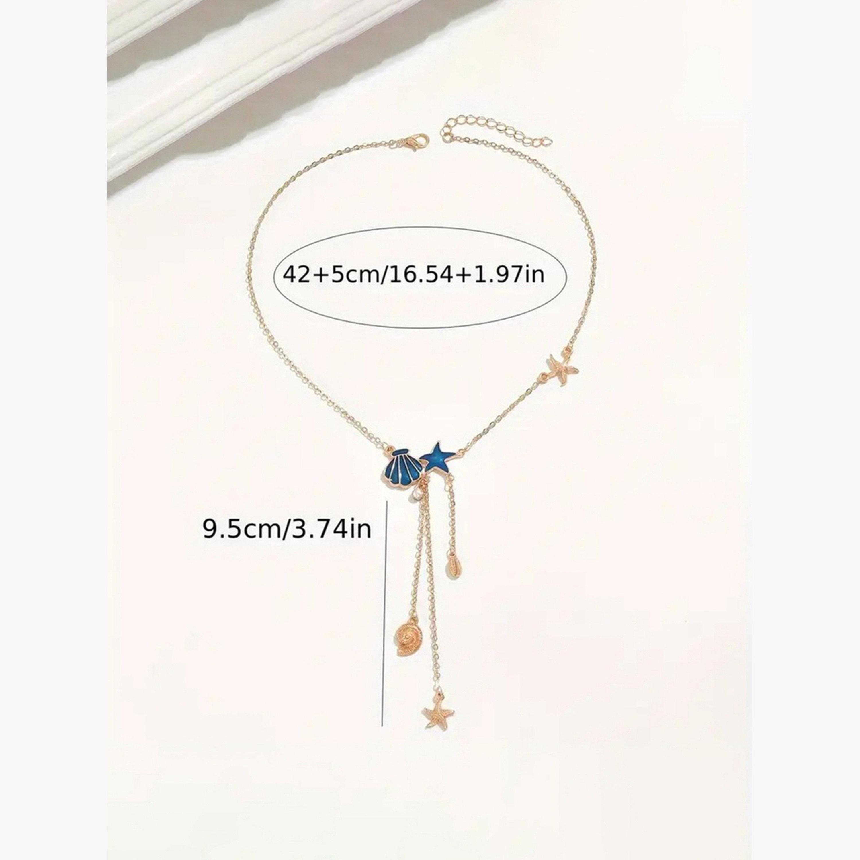 Take Two Women  Gold Tone Seashell Y Necklace-women-watchesandjewellery-jewellery-necklacesandpendants-image-4