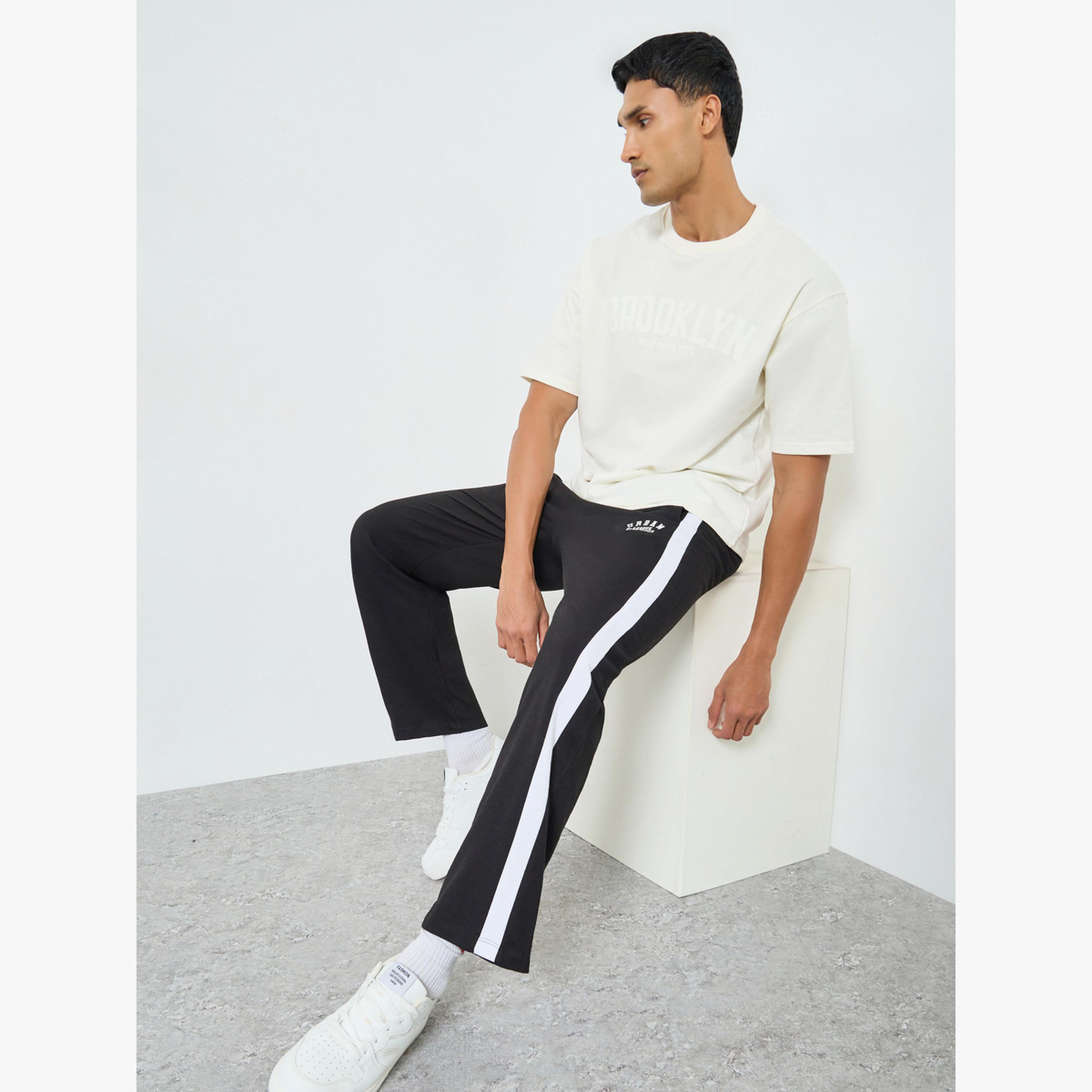 Styli Men Side Stripe Terry Joggers-men-clothing-bottoms-joggers-image-3