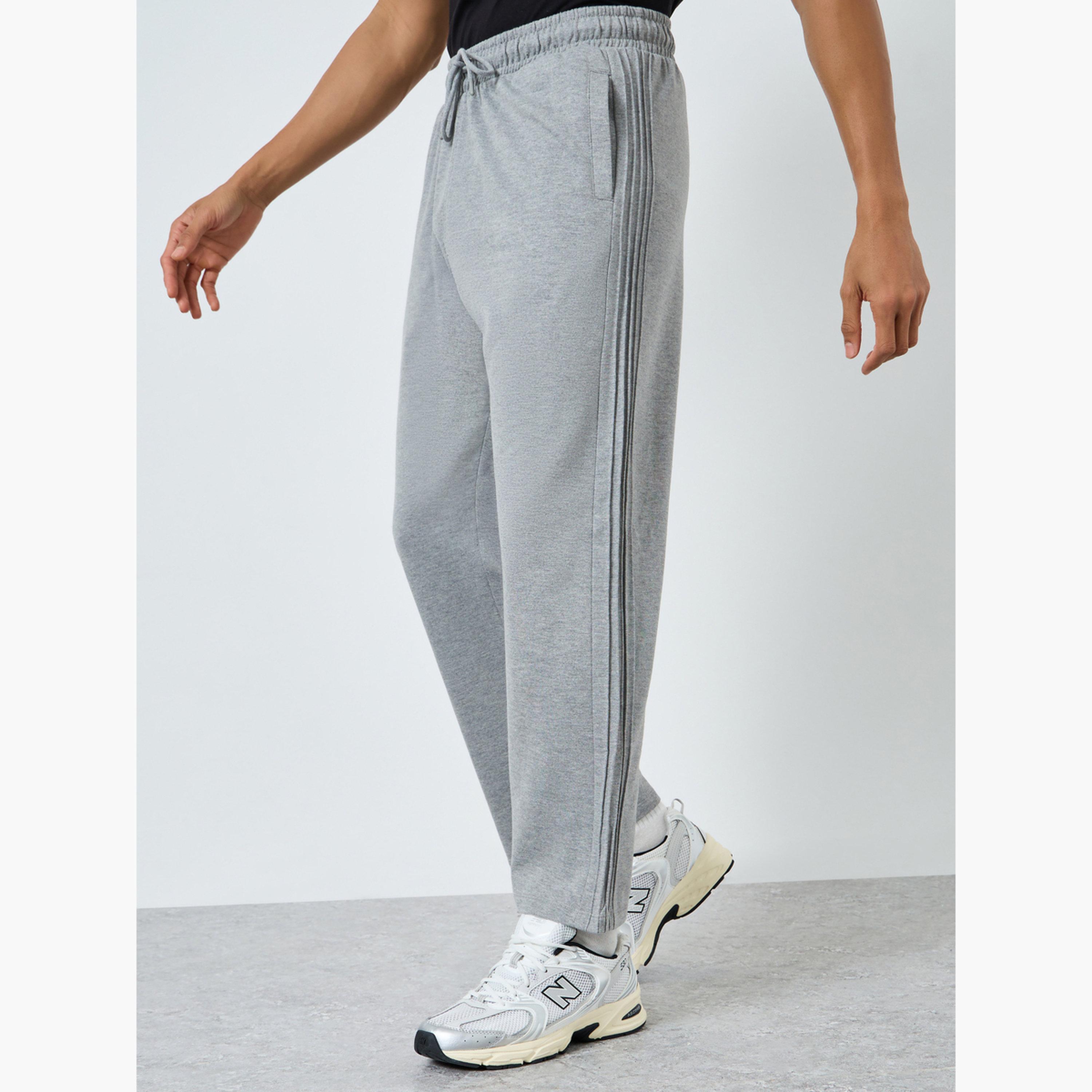 Styli Men Grey Fleece Oversized Joggers-men-clothing-bottoms-joggers-image-1