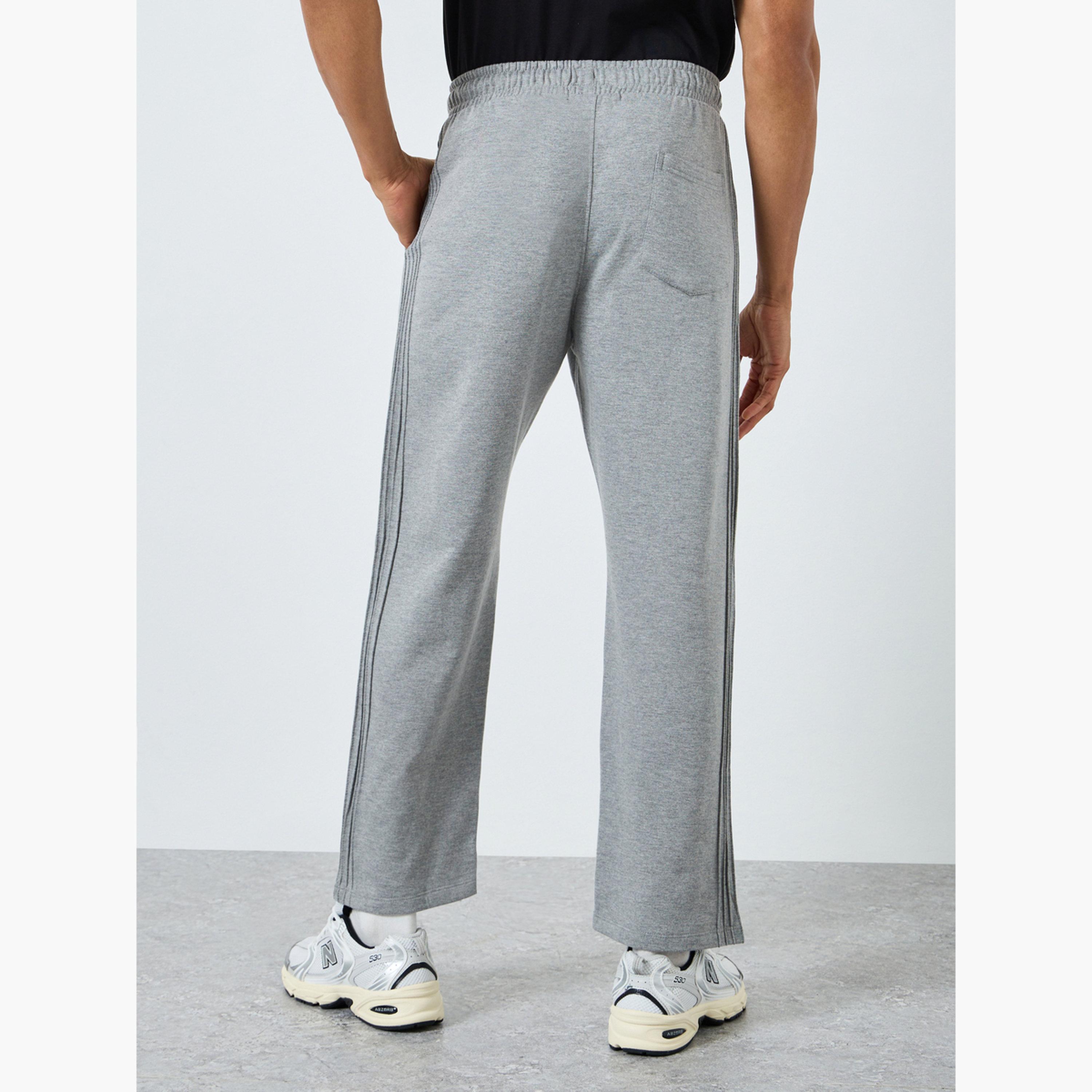 Styli Men Grey Fleece Oversized Joggers-men-clothing-bottoms-joggers-image-4