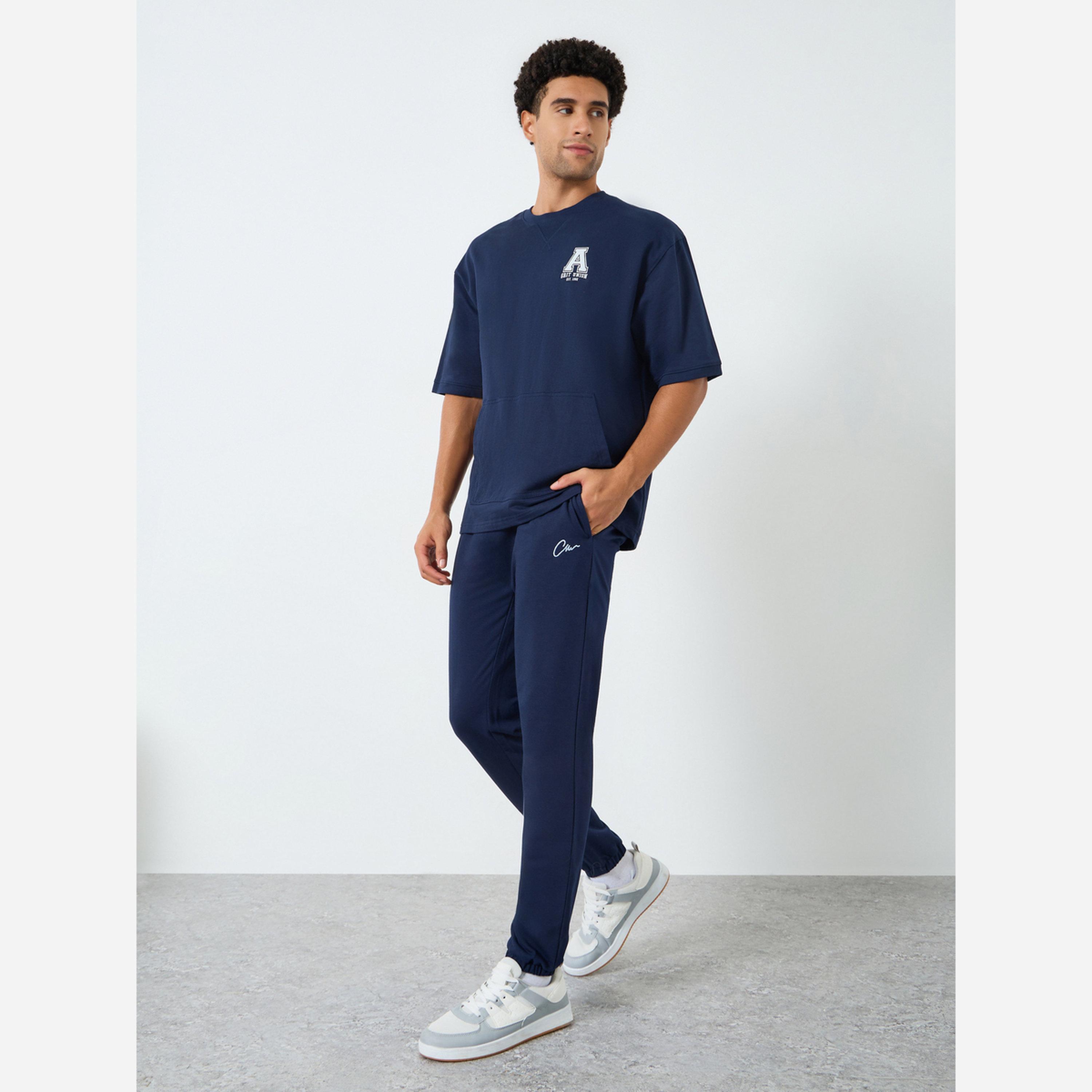 ستايلي - بنطال رياضي رجالي لون أزرق داكن-men-clothing-bottoms-joggers-image-2