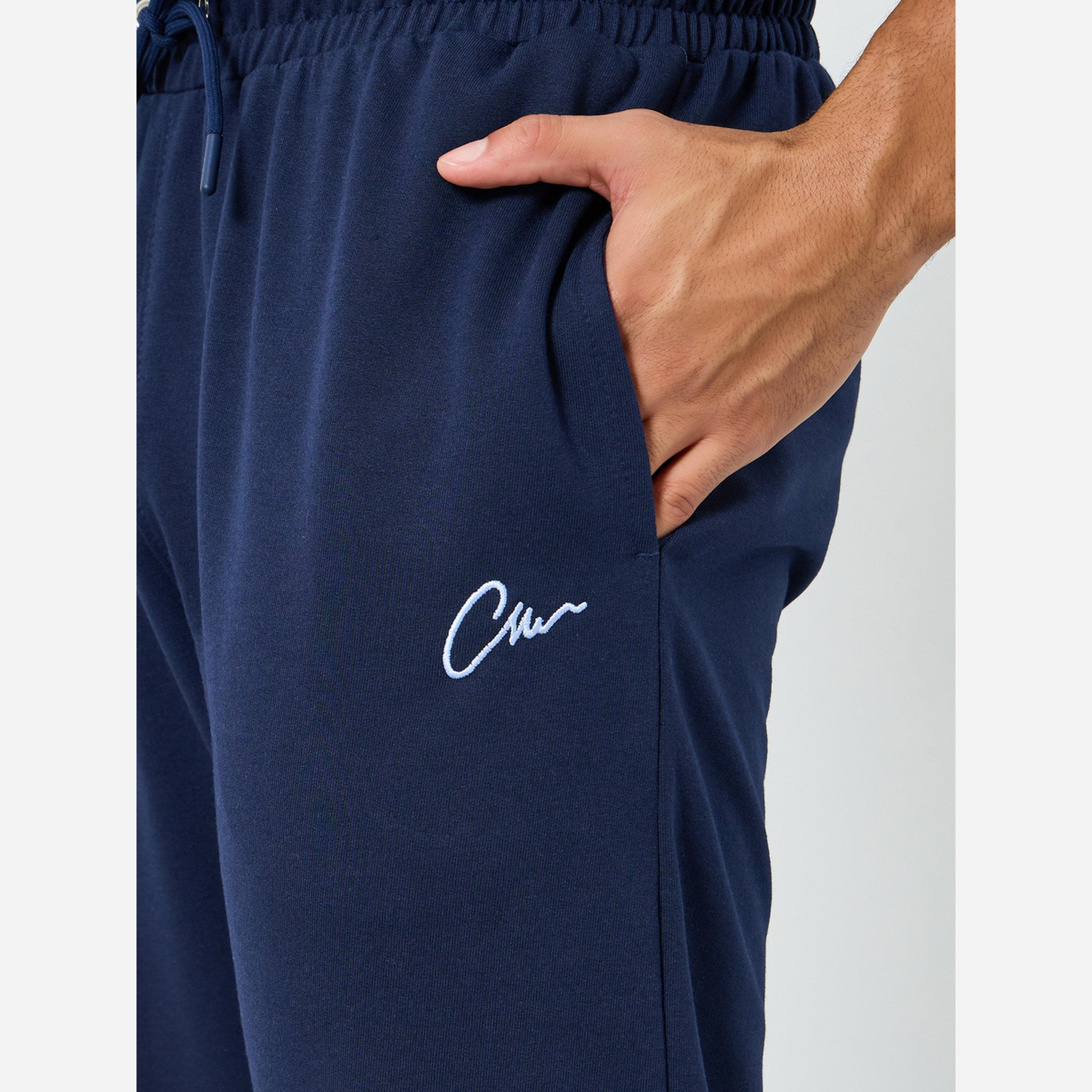 Styli Men Navy Blue Slim Fit Joggers-men-clothing-bottoms-joggers-image-4