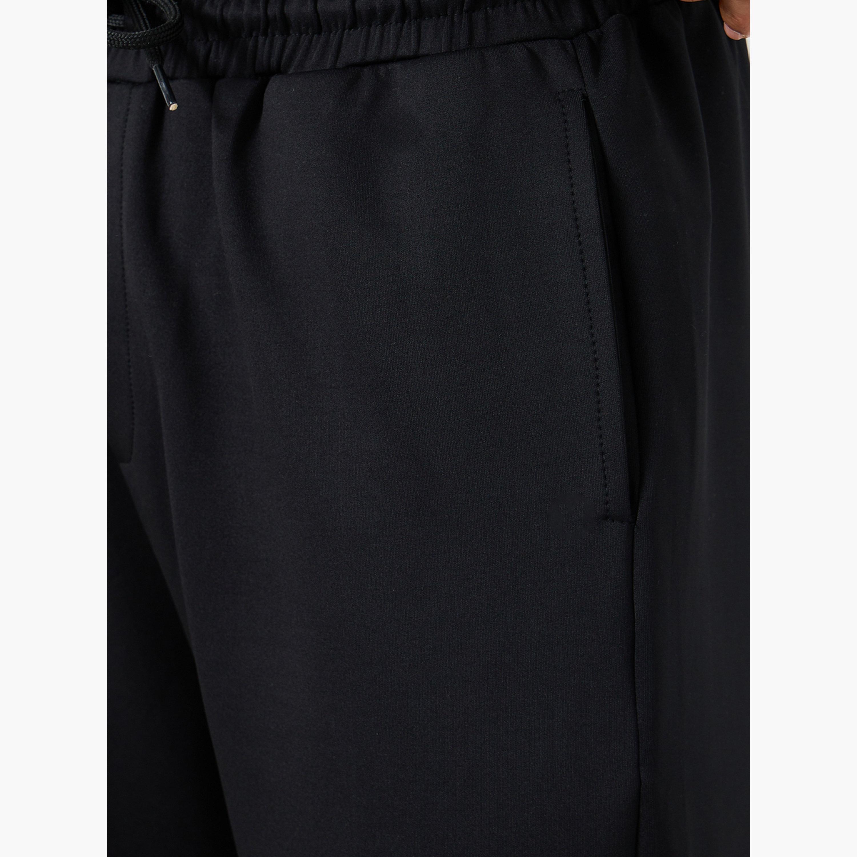 Styli Men Black Drawstring Joggers-men-clothing-bottoms-joggers-image-3
