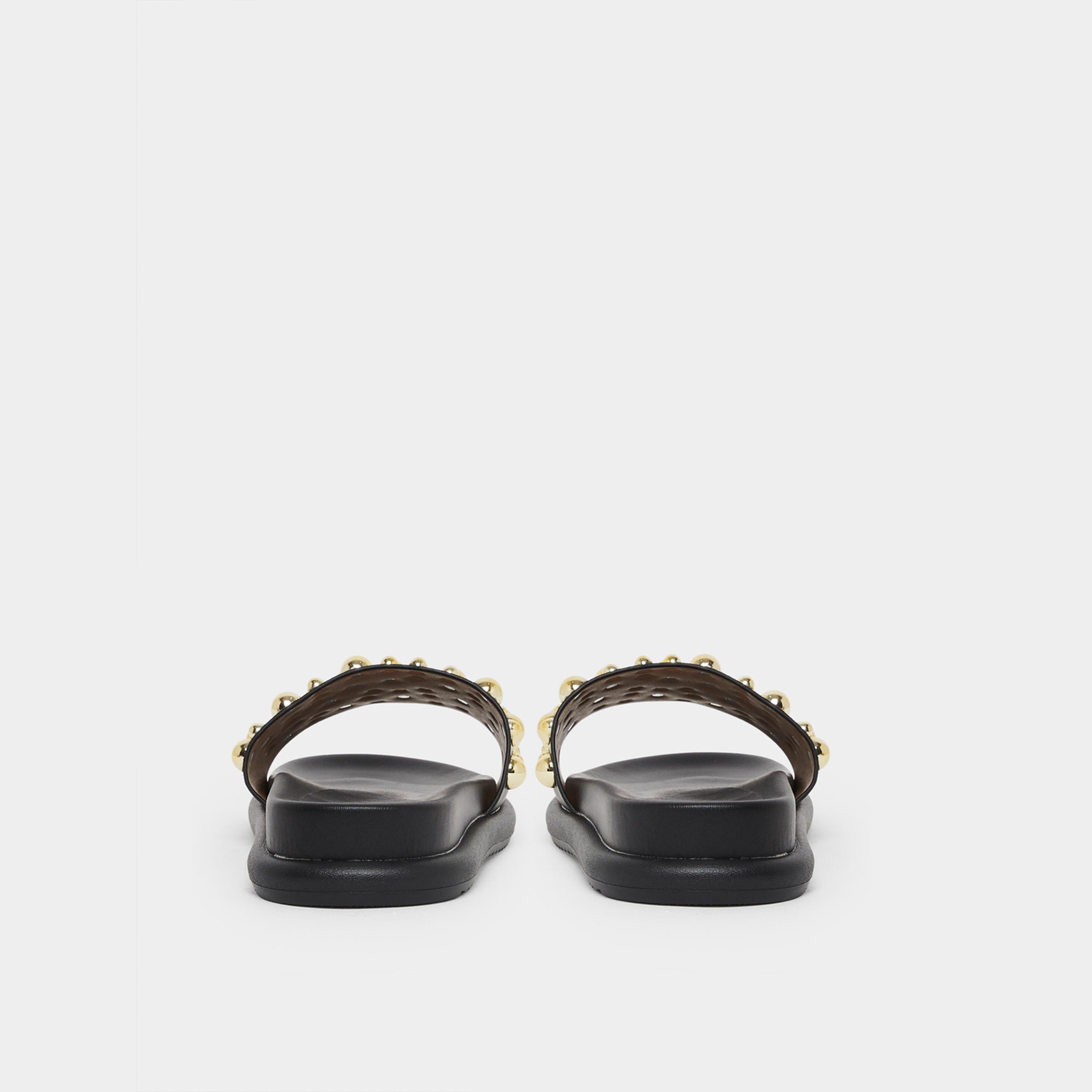 ستايلي - شبشب نسائي أسود مرصع بالمسامير-women-shoes-flats-slides-image-5
