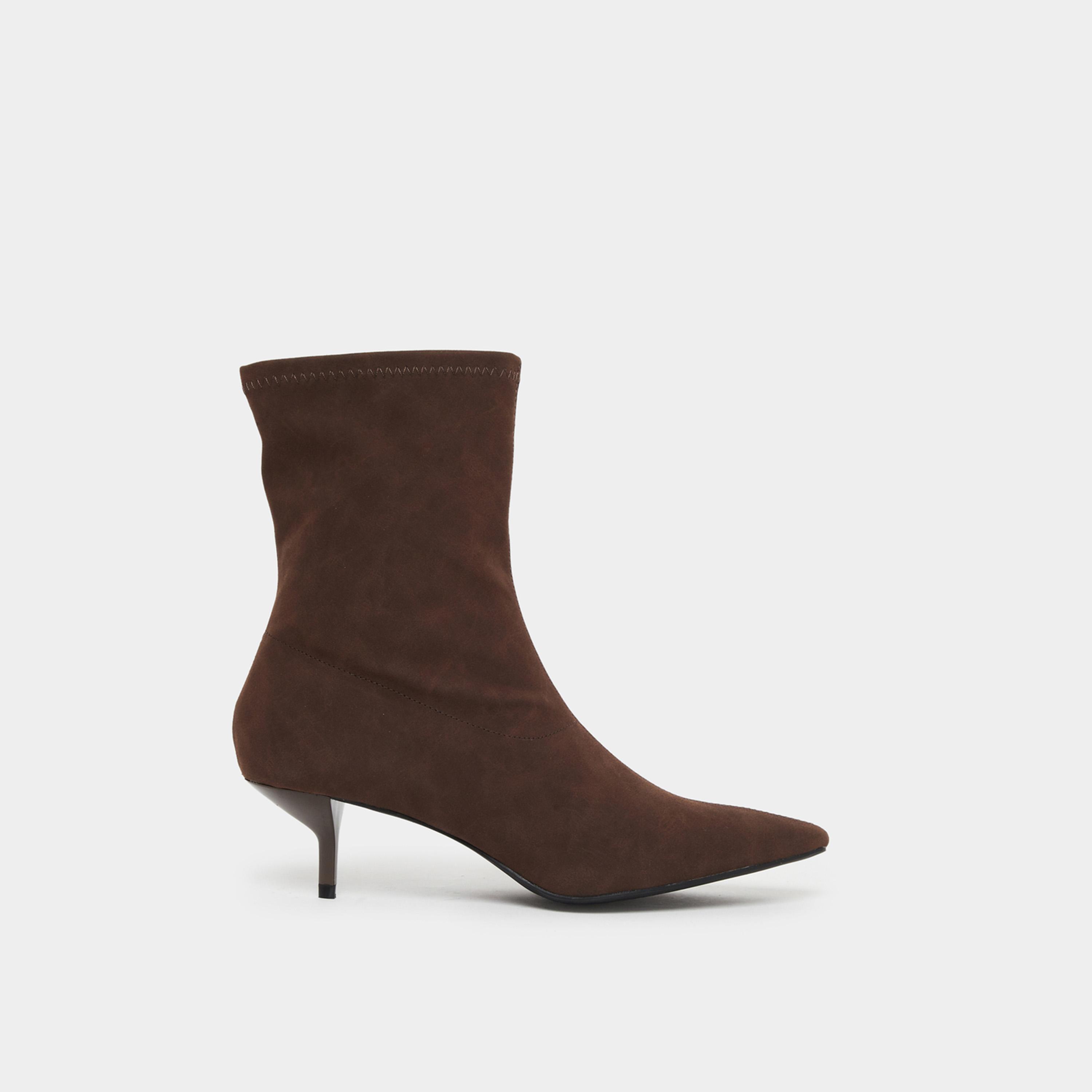 Styli Women Brown Suede Look Ankle Boots-women-shoes-boots-image-3