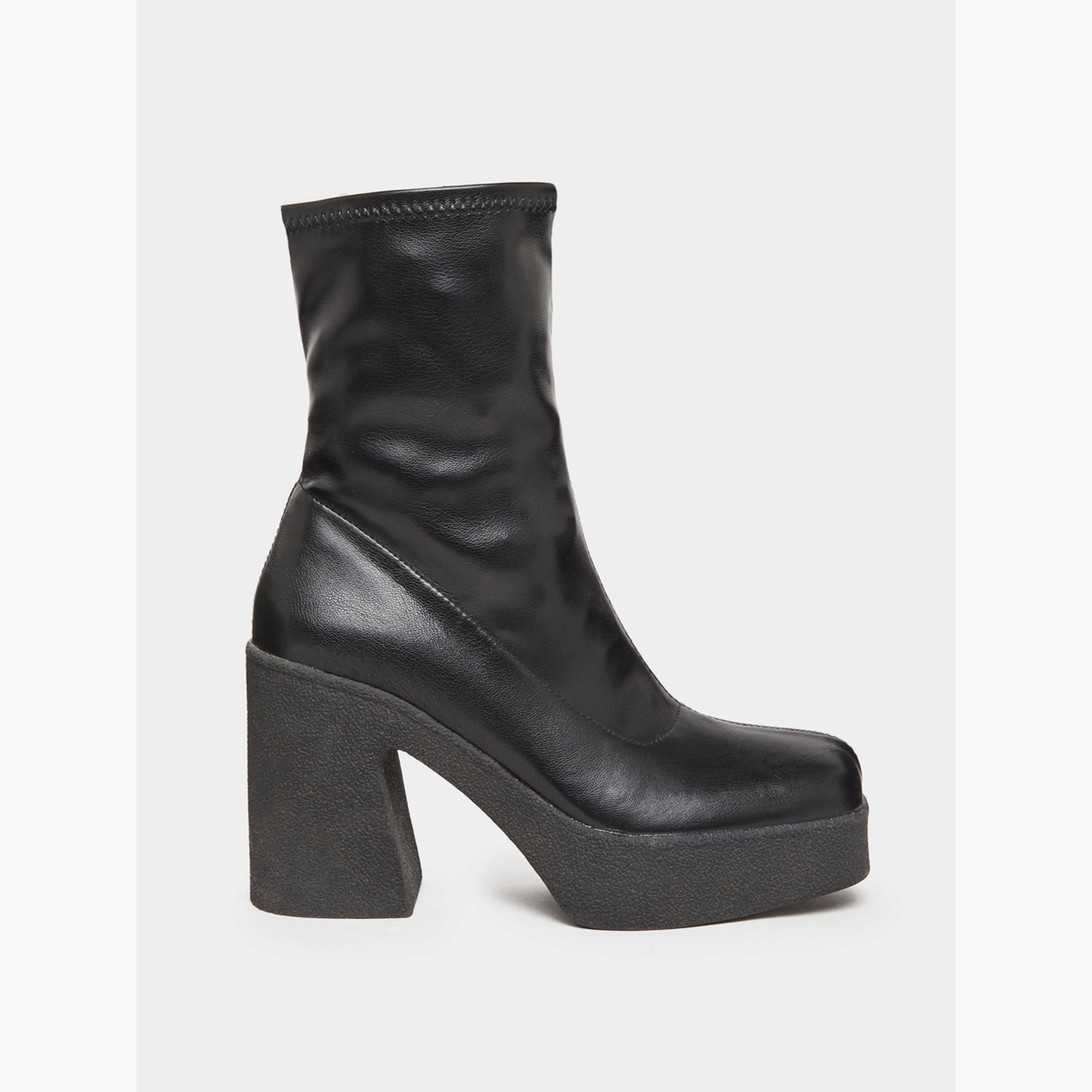 Styli Mid Calf Platform Heel Boots-women-shoes-boots-image-2