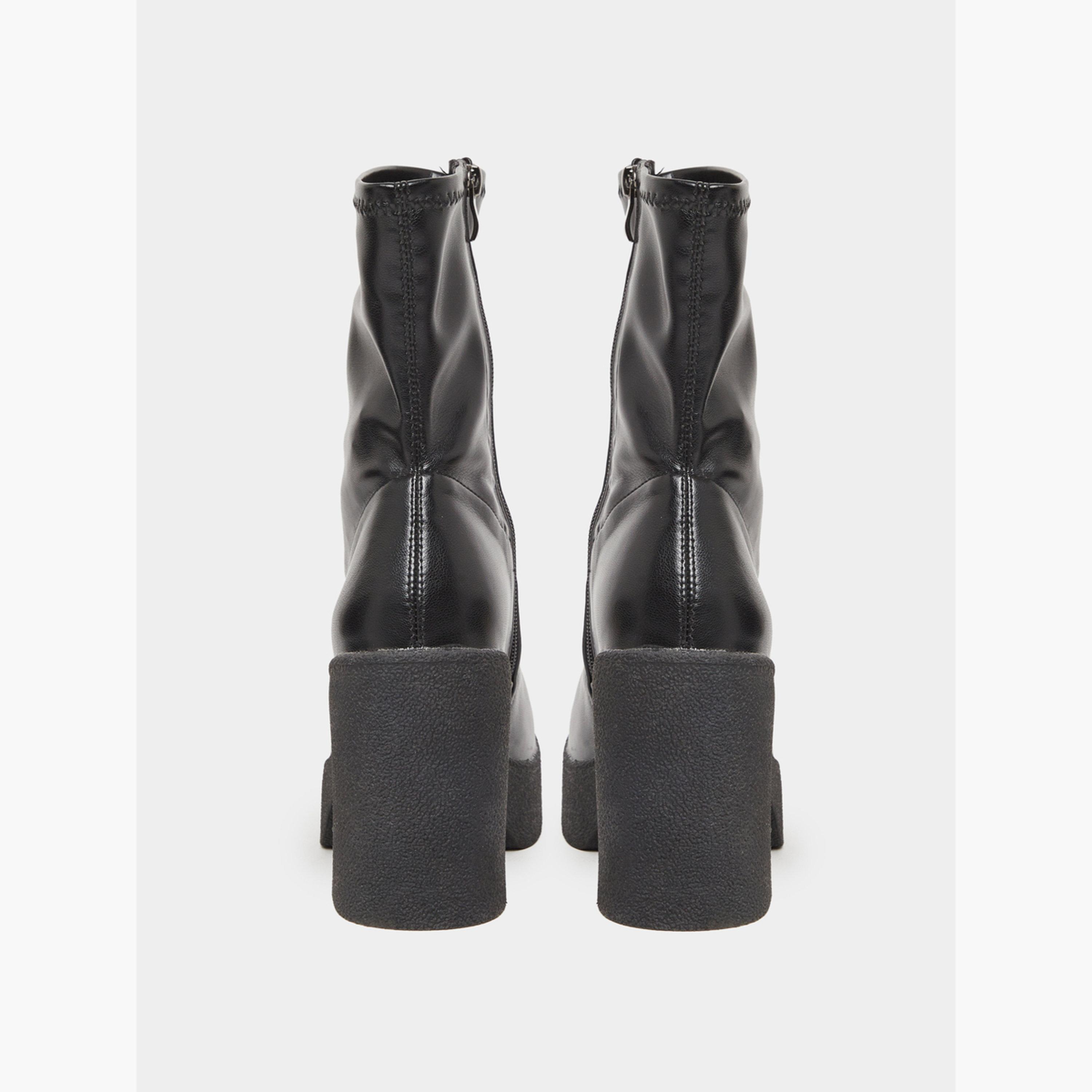 Styli Mid Calf Platform Heel Boots-women-shoes-boots-image-5
