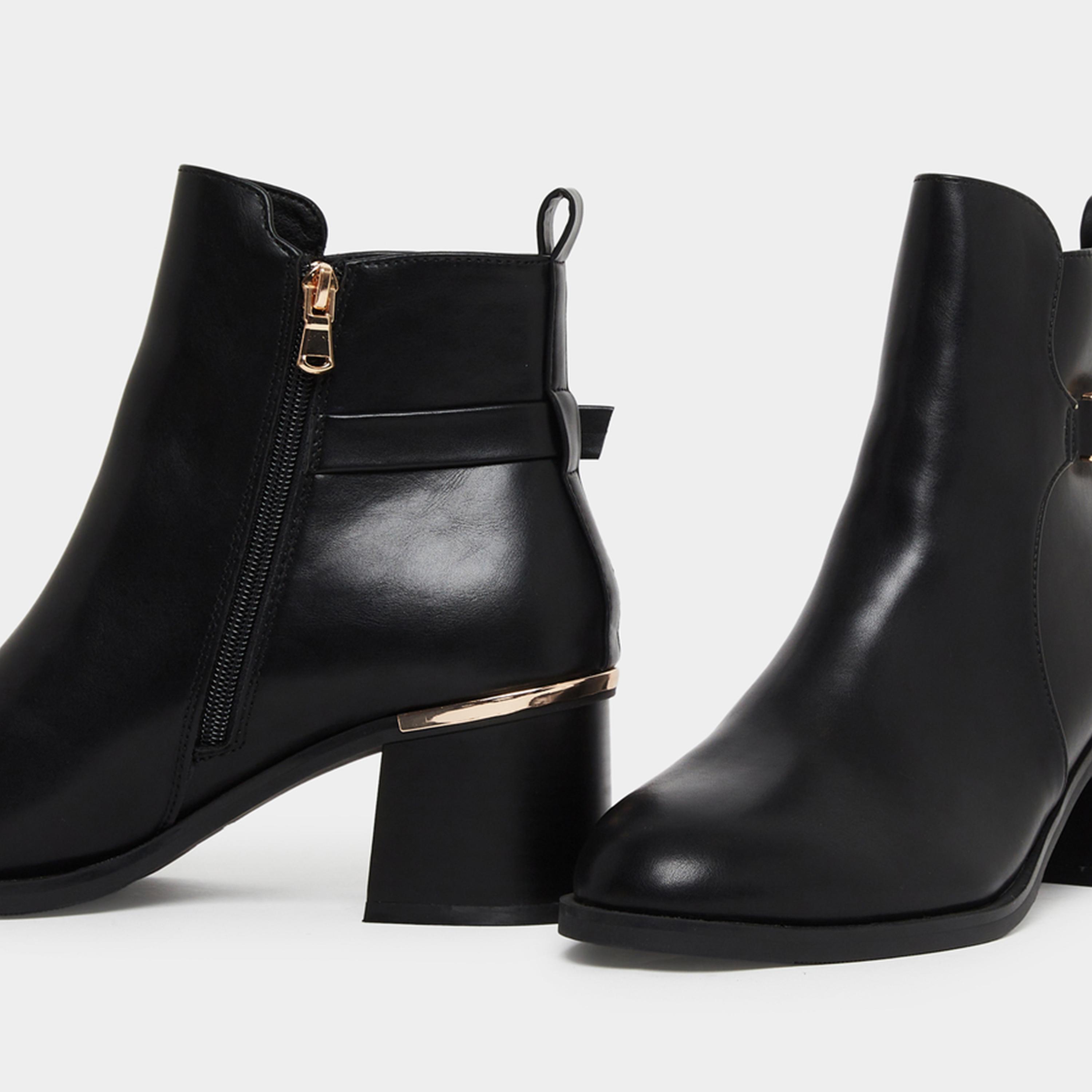 ستايلي - حذاء بكعب أسود يصل إلى الكاحل للنساء-women-shoes-sandals-heeled-image-4