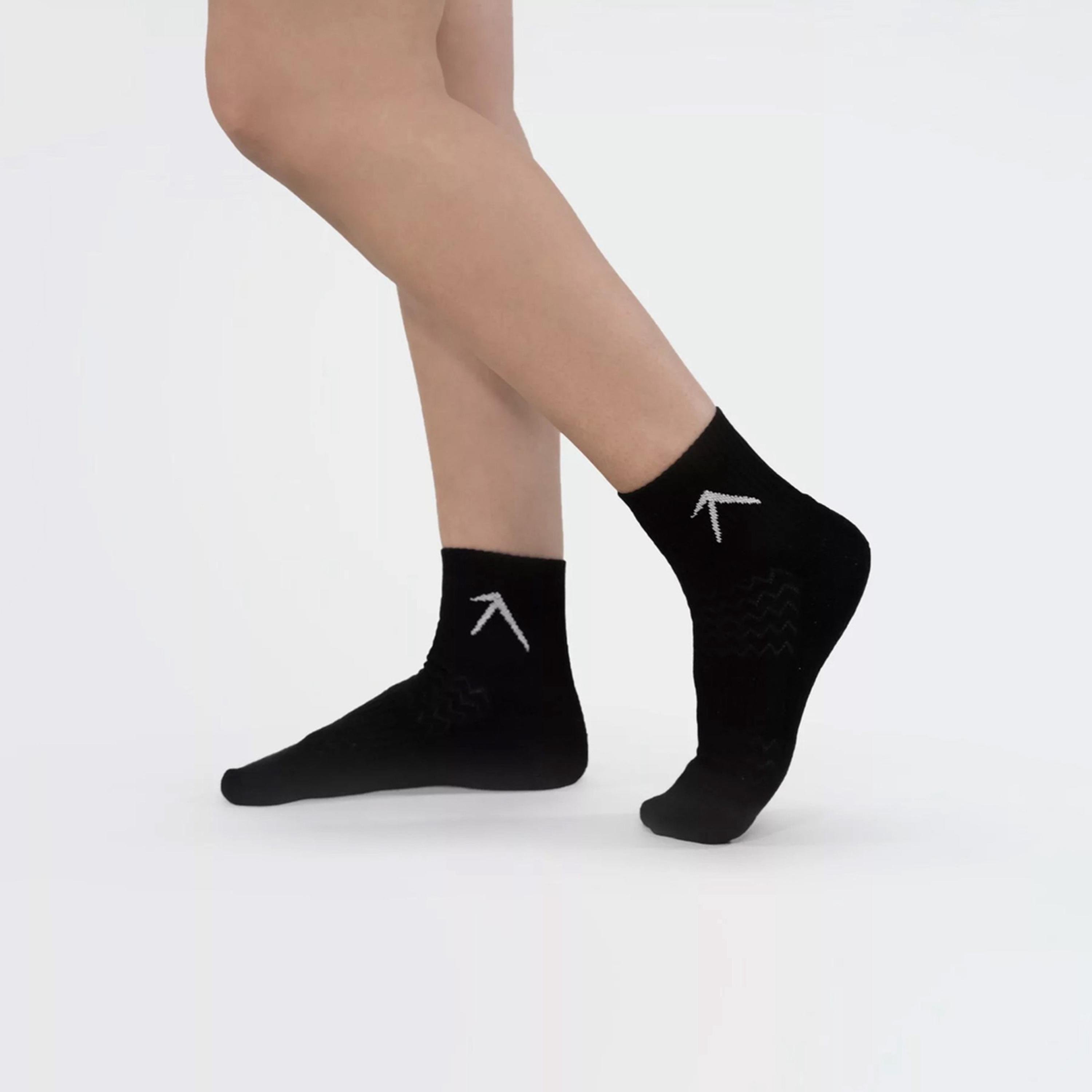 ويزارد × ستايلي - جوارب قطنية بطول الكاحل لون أسود - 3 قطع-women-socksandstockings-image-1