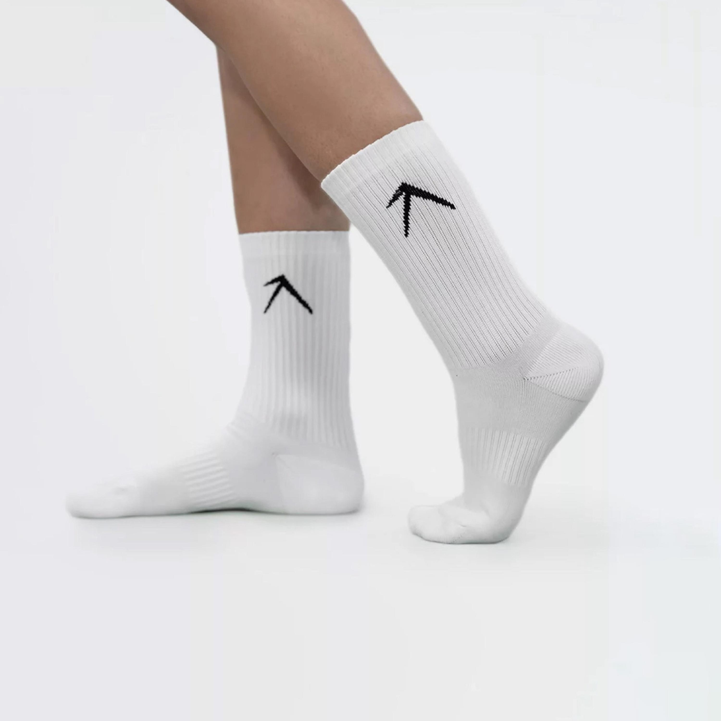 Wizard X Styli Pack of 3 - White Crew Dry Touch Socks-women-socksandstockings-image-1