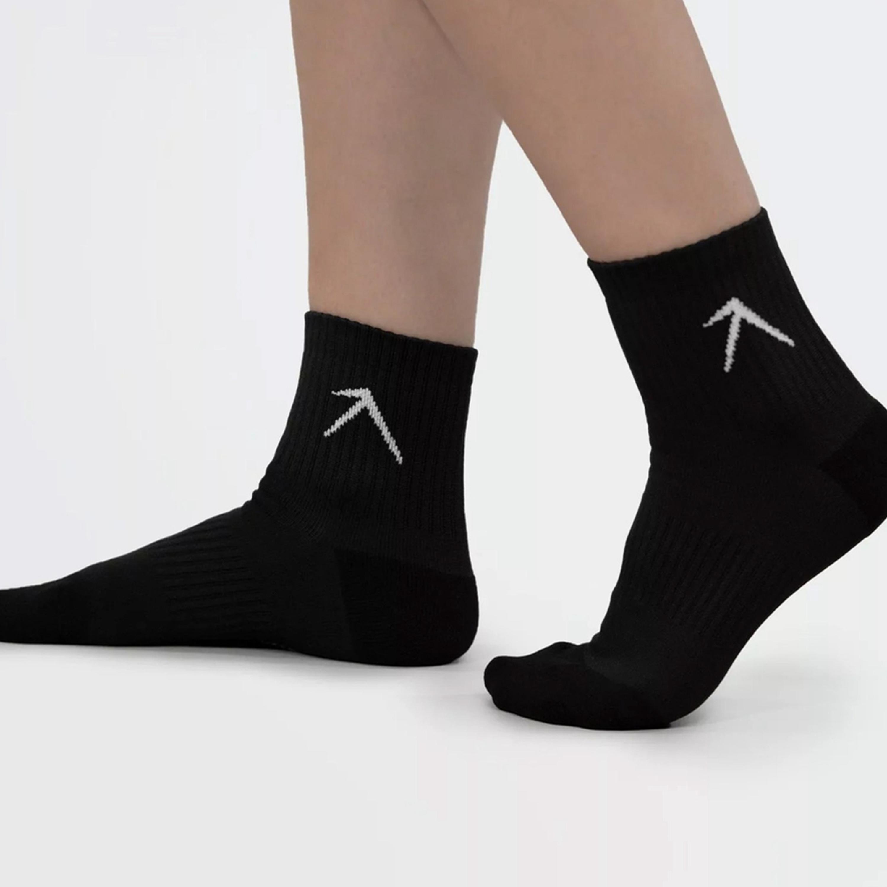 Wizard X Styli Pack of 3 - Black Short Crew Dry Touch Socks-women-socksandstockings-image-1