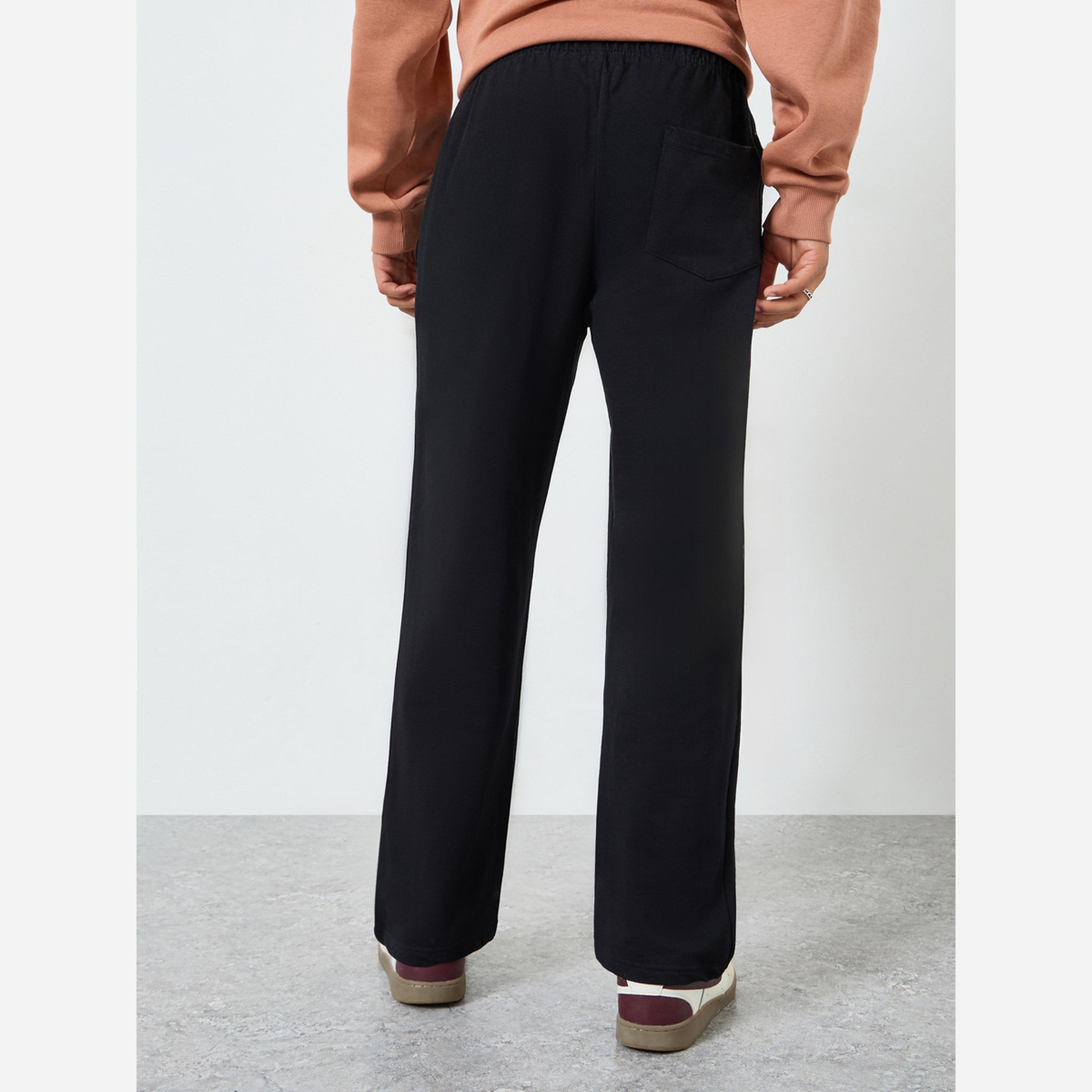 ستايلي - بنطال رياضي رجالي لون أسود قصة مريحة-men-clothing-bottoms-joggers-image-3